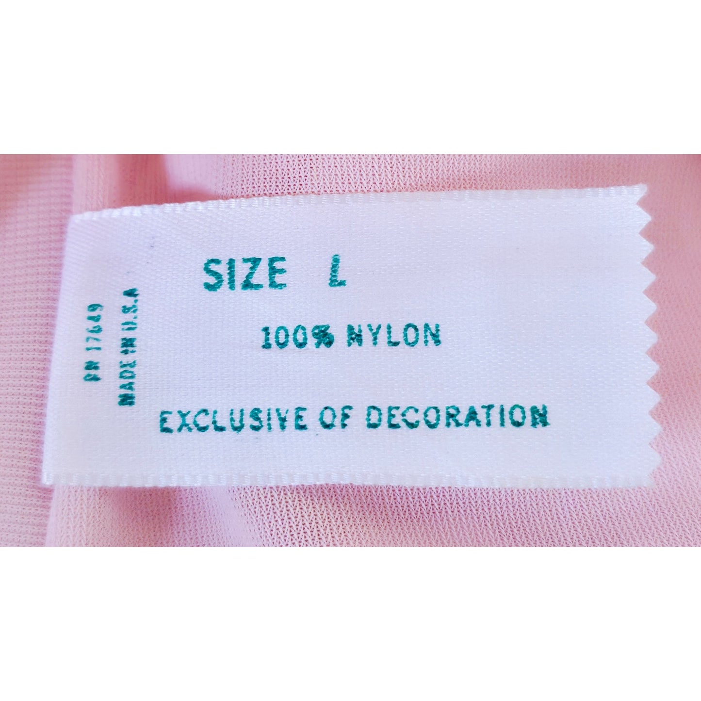 VINTAGE *NEW* 1960's Women's Light Pink Nightgown with Flowers 100% Nylon Size L