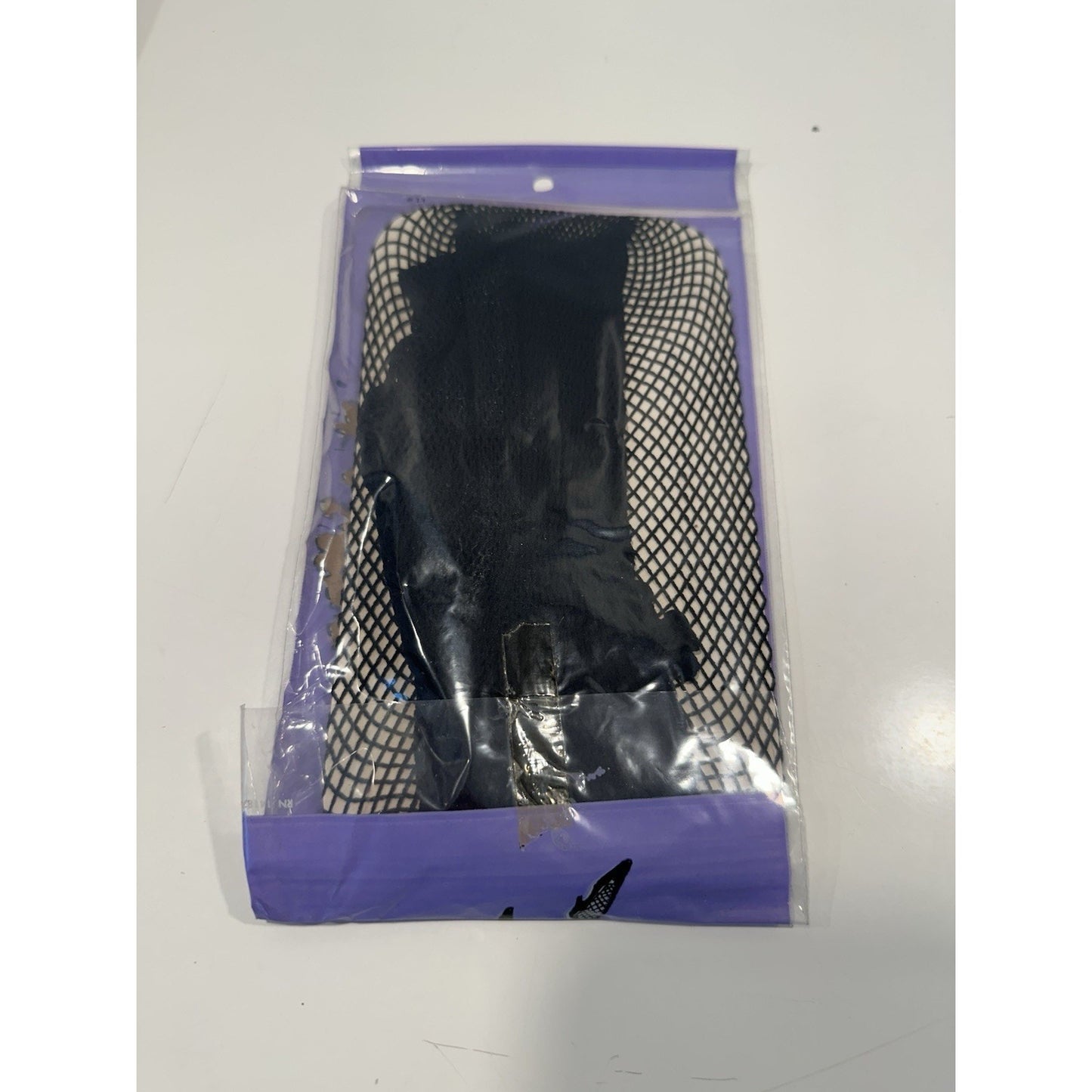 VINTAGE *NEW* 1960's Black Fishnet Seamless 100% Nylon Hosiery Size 8 1/2-11