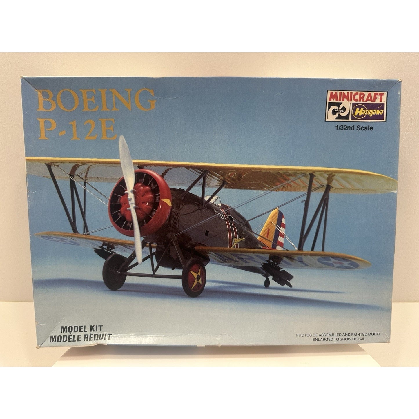 VINTAGE *NEW* Minicraft Hasegawa Boeing P-12E 1061 1/32 FS Model Kit