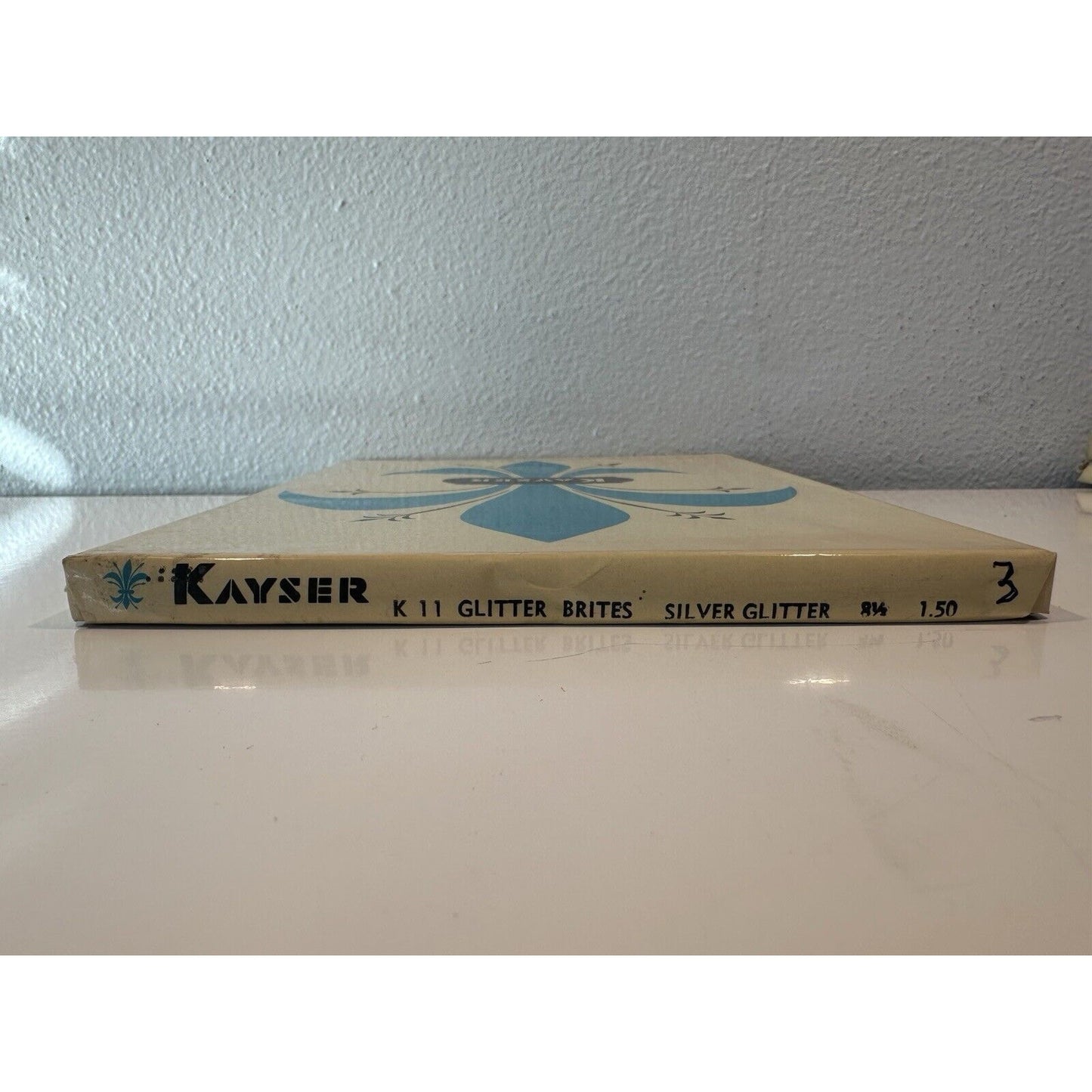 VINTAGE *NEW* Kayser Hosiery-Glitter-Silver Glitter Sz8.5M X 3