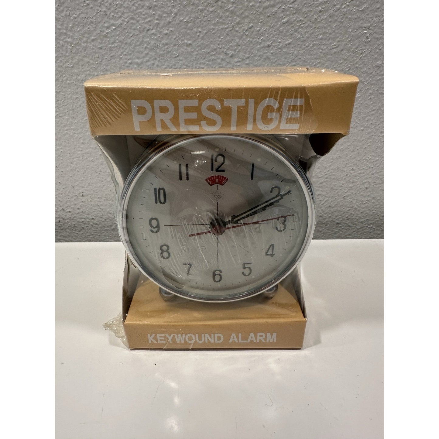 VINTAGE *NEW* 1960's/70's Prestige Keywound Metal Alarm Clock - Blue