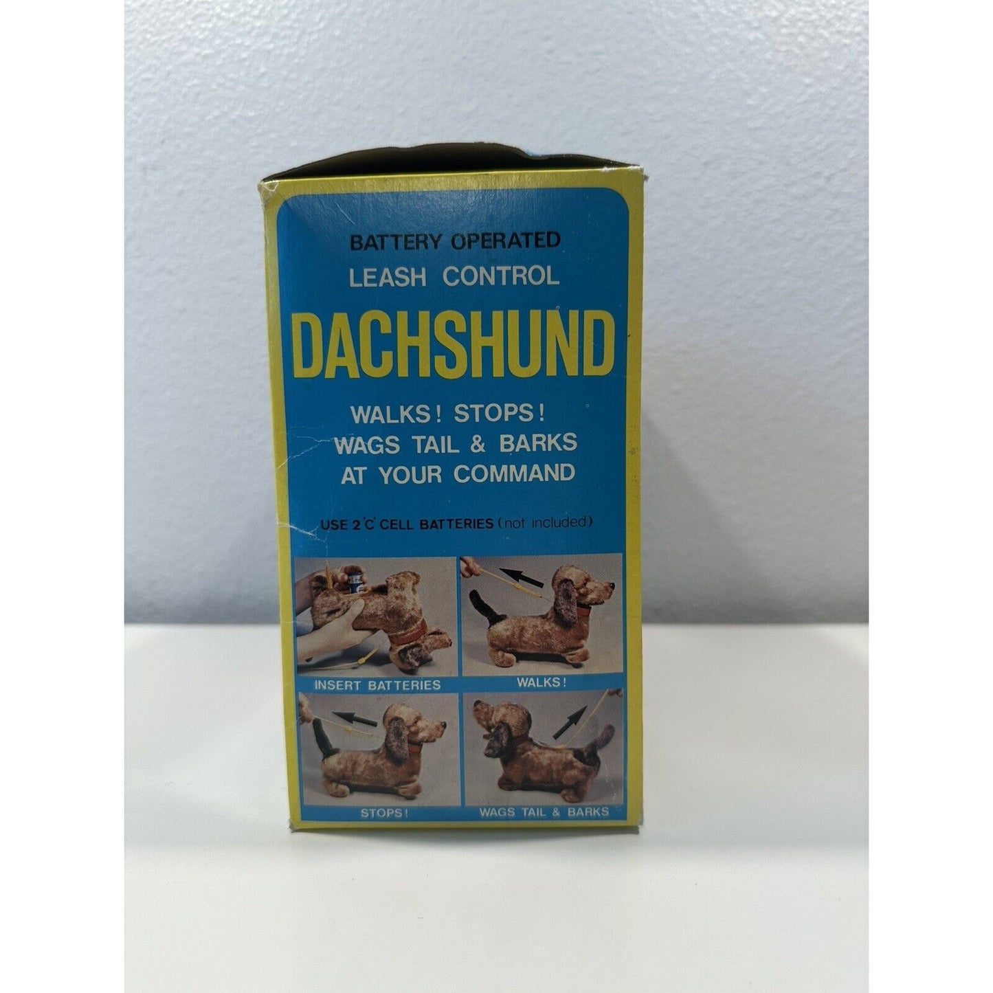 VINTAGE *NEW* Dachshund Leashed Walking Barking Collared Dog