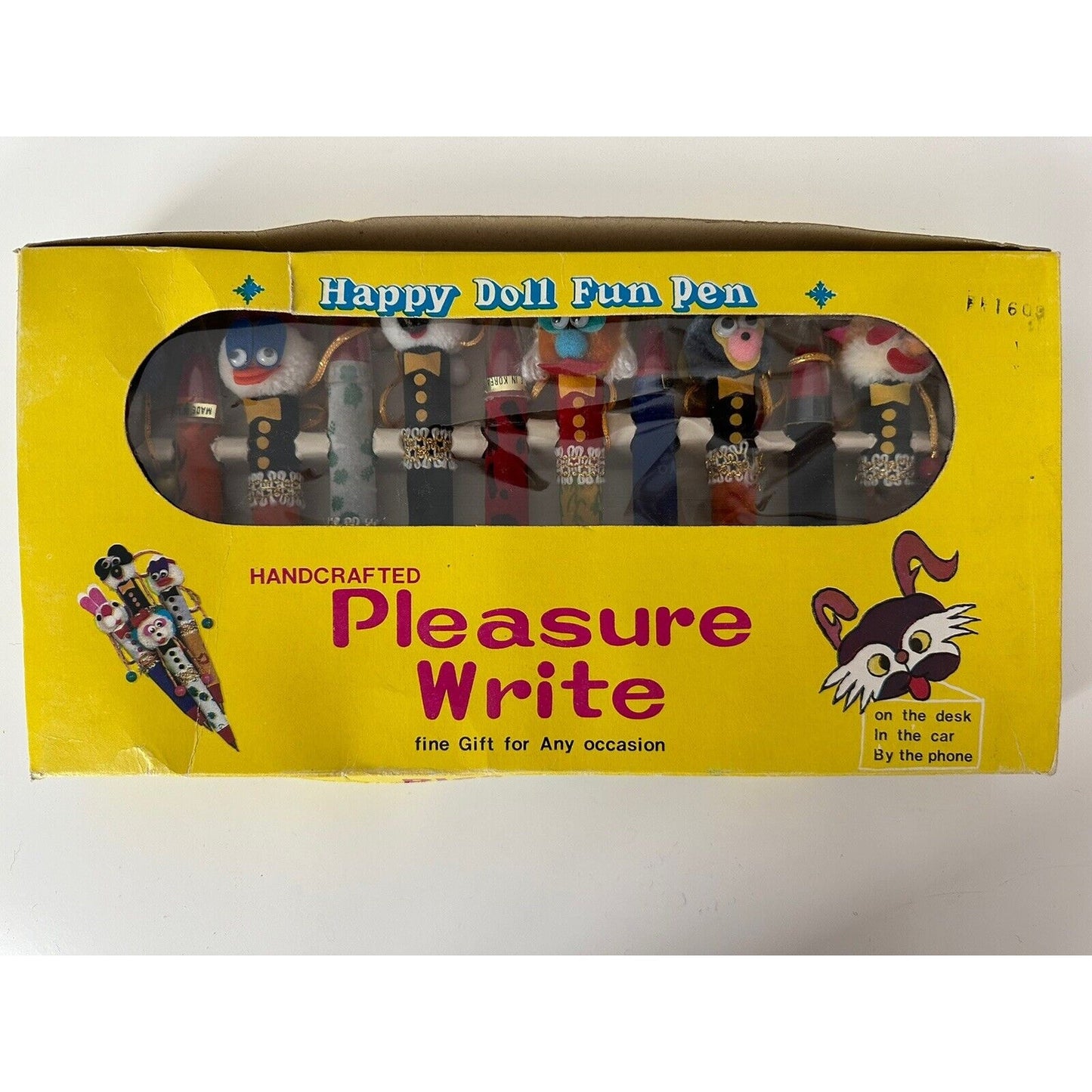 VINTAGE *NEW* Happy Doll Fun 12 Pen Set/Handcrafted