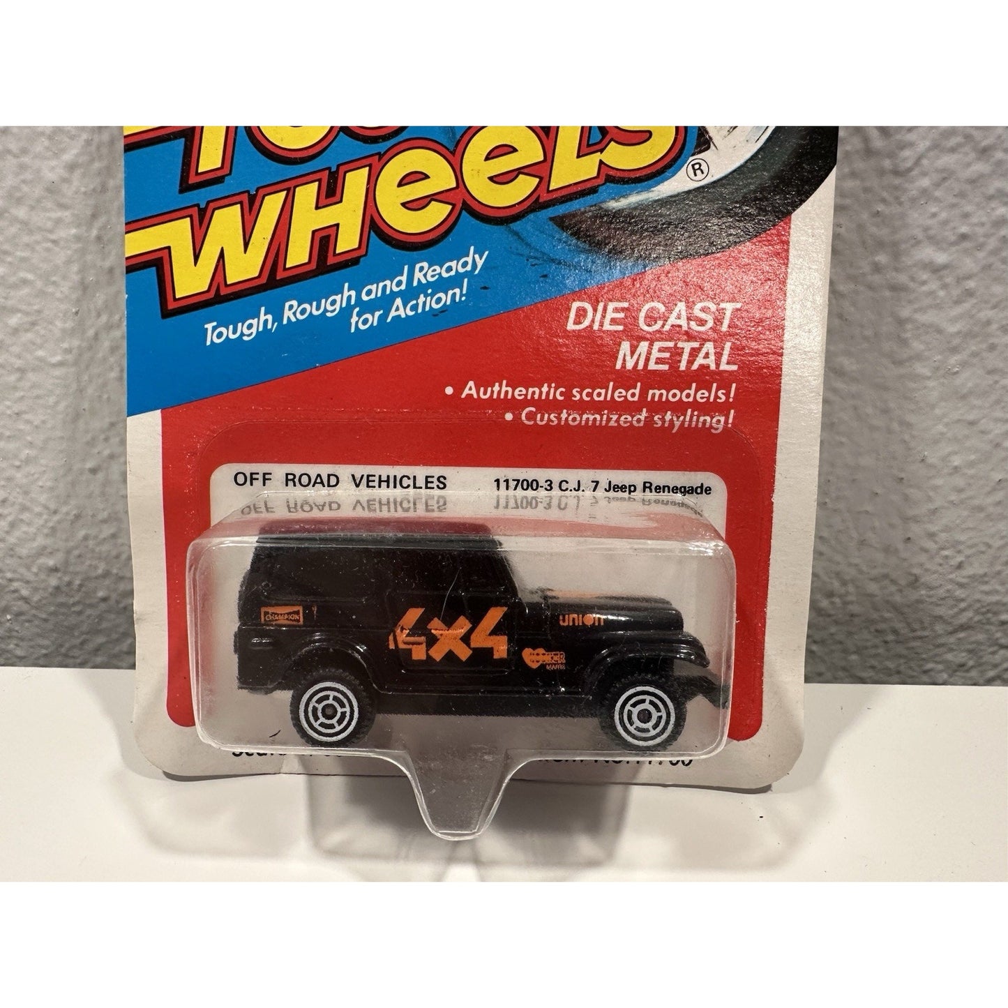 VINTAGE *NEW* Kidco Tough Wheels 11700-3 CJ 7 Black Jeep Renegade 1:60 Die Cast