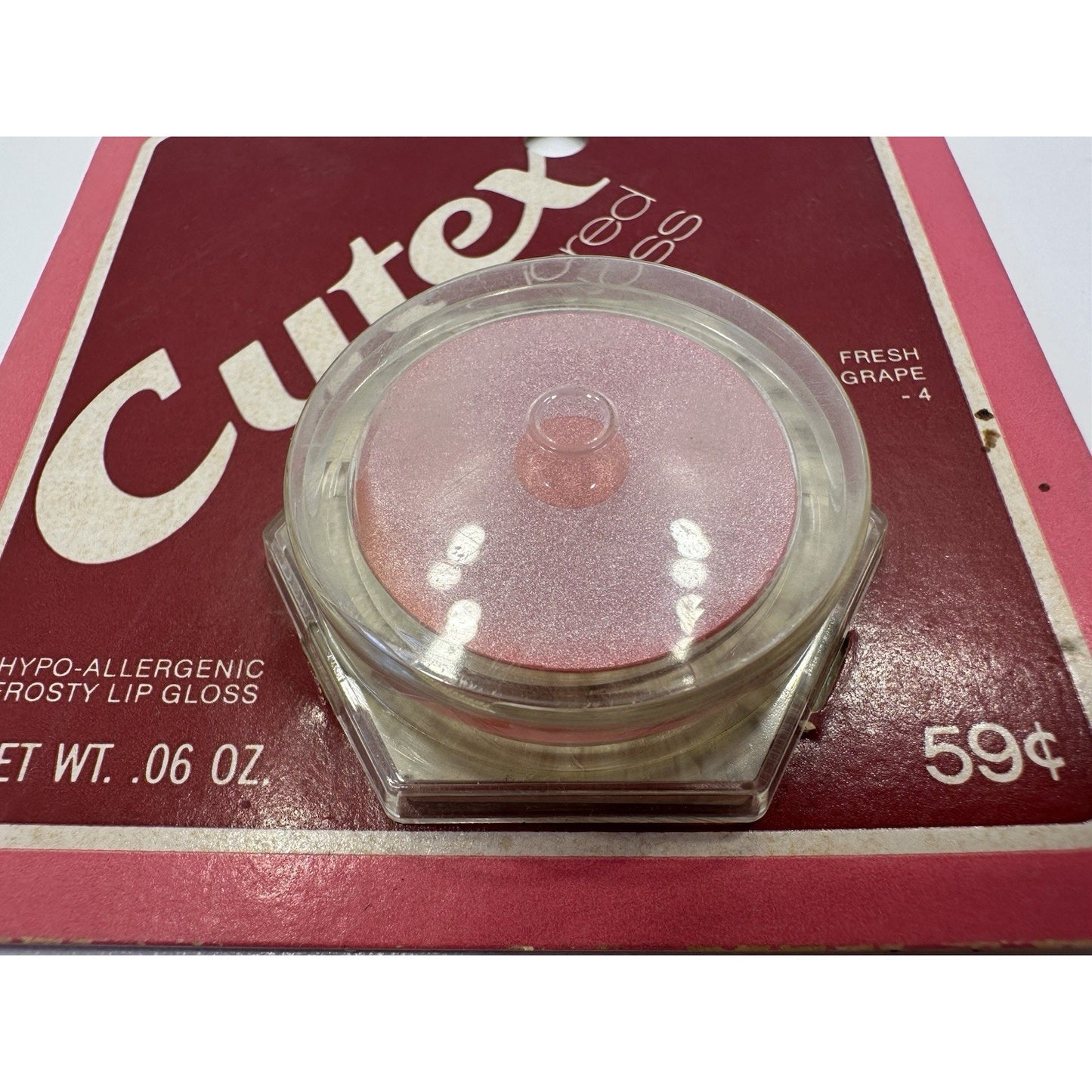 VINTAGE *NEW* 1970's Cutex Fresh Grape Frosty Flavored Lip Gloss on Card