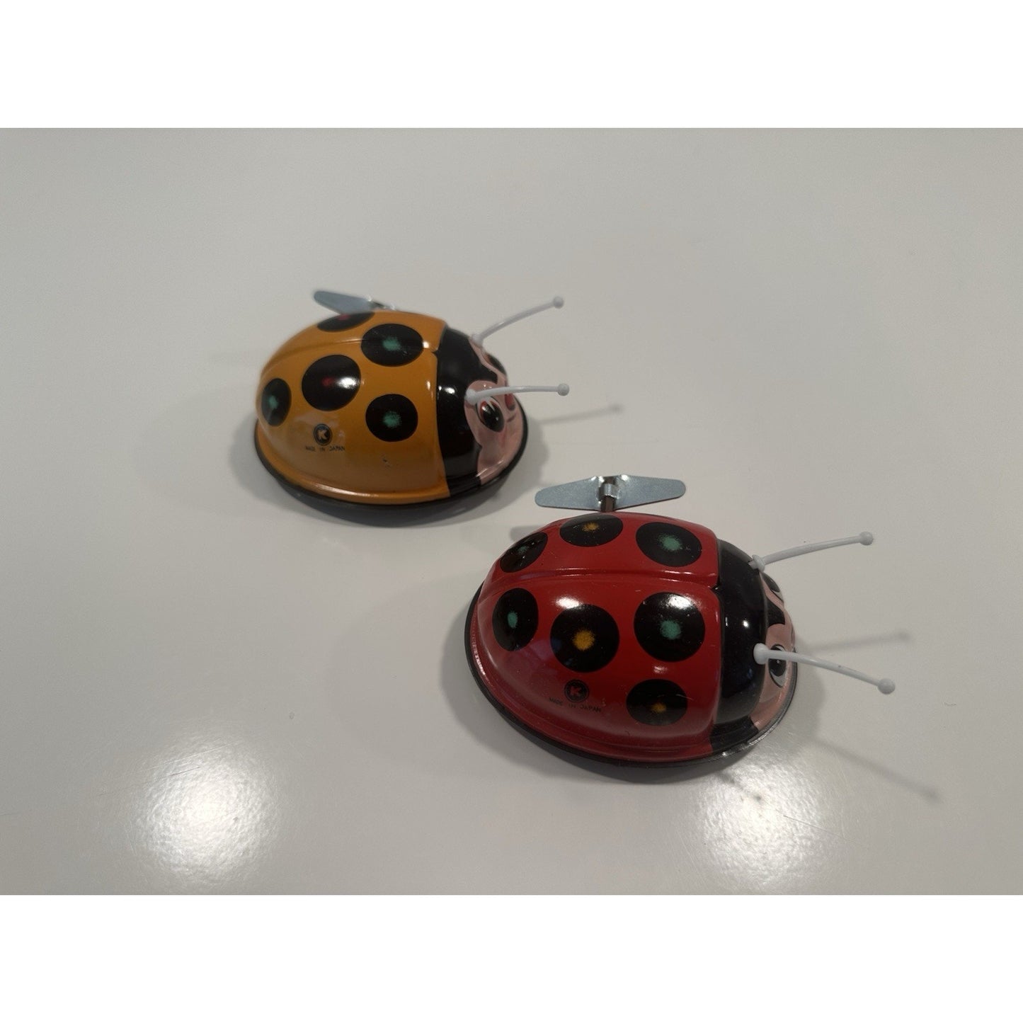 VINTAGE *NEW* 1960's K Lady Bug Wind-Up Metal Toy Set Japan