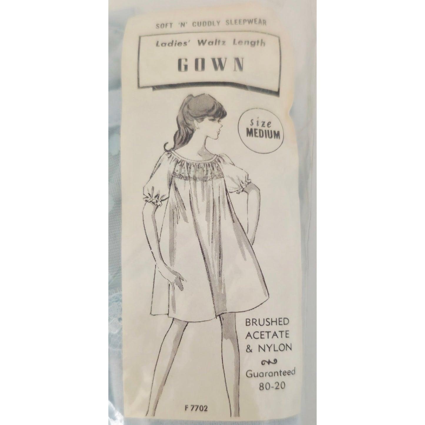 VINTAGE *NEW* 1960's Fruit of the Loom Women's Lt Blue Day Dress | Gown Size M