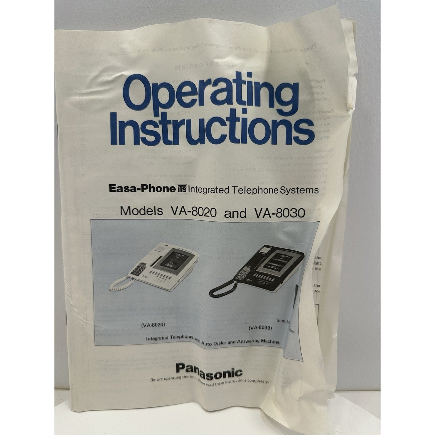 VINTAGE *NEW* Panasonic Easa-Phone Va-8030 Telephone w/ Dialer Answering System