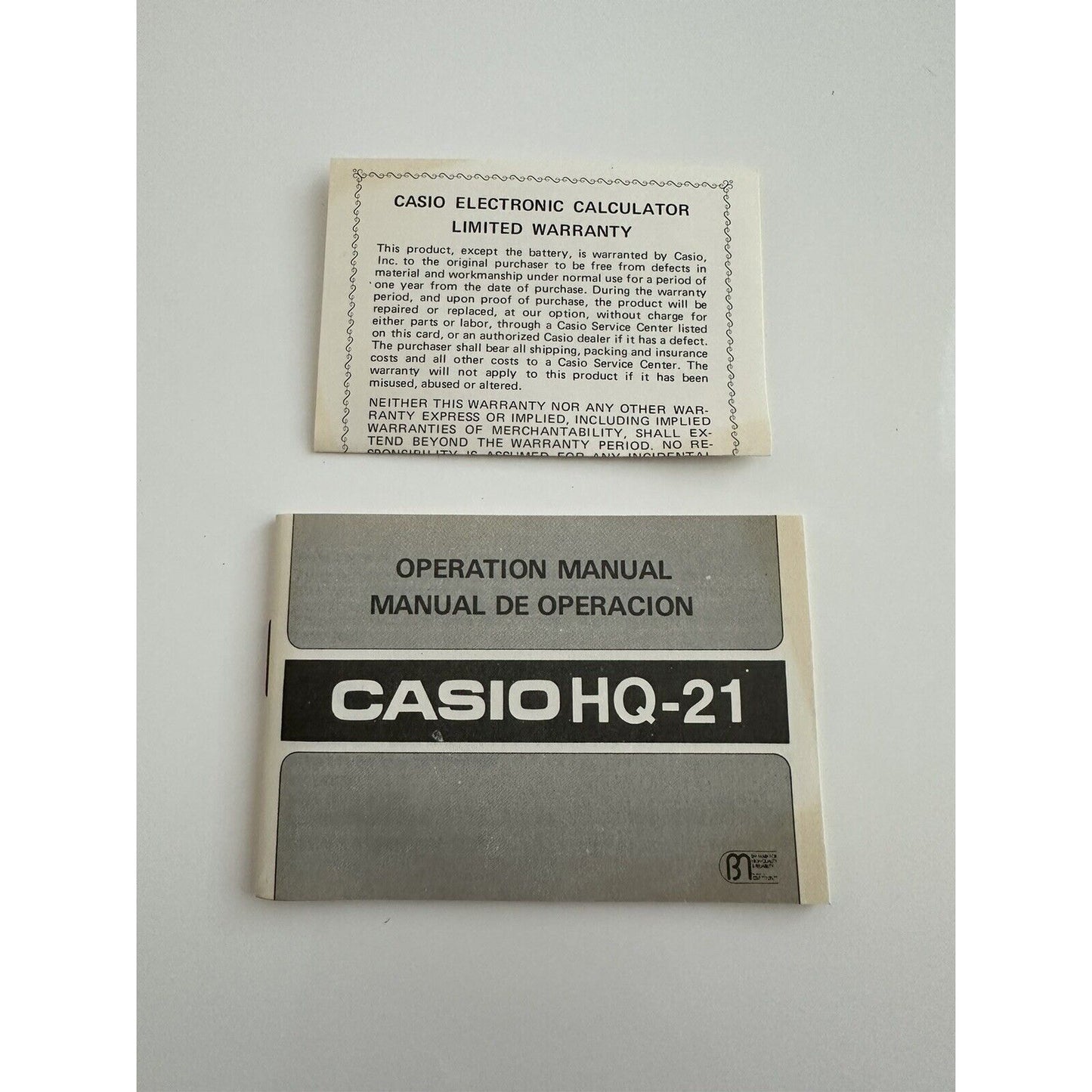 VINTAGE *NEW* Casio HQ-21 Electronic Battery Clock/Calculator