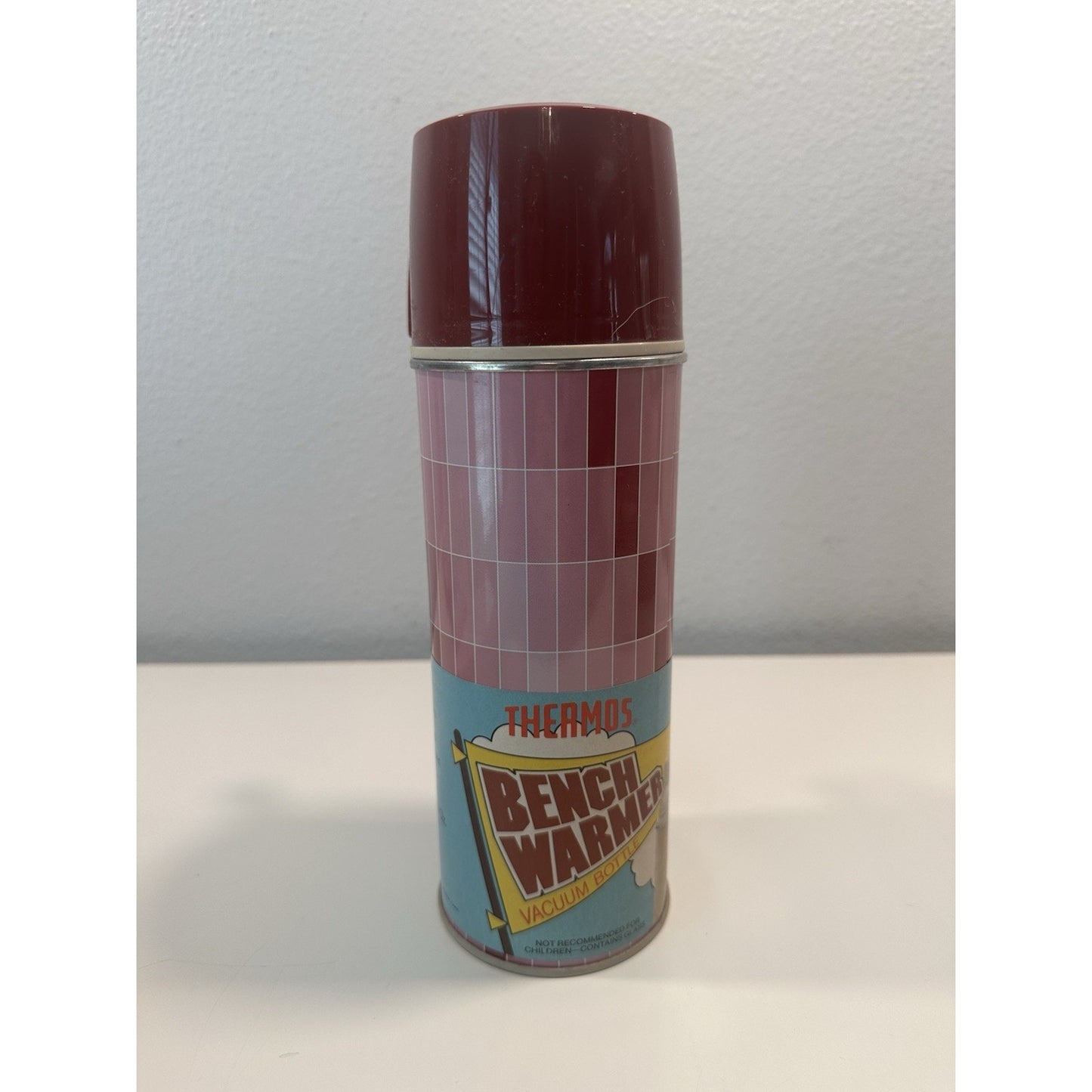 VINTAGE *NEW* 1970's Red Bench Warmer Thermos #2210 Vacuum Bottle 14.4oz