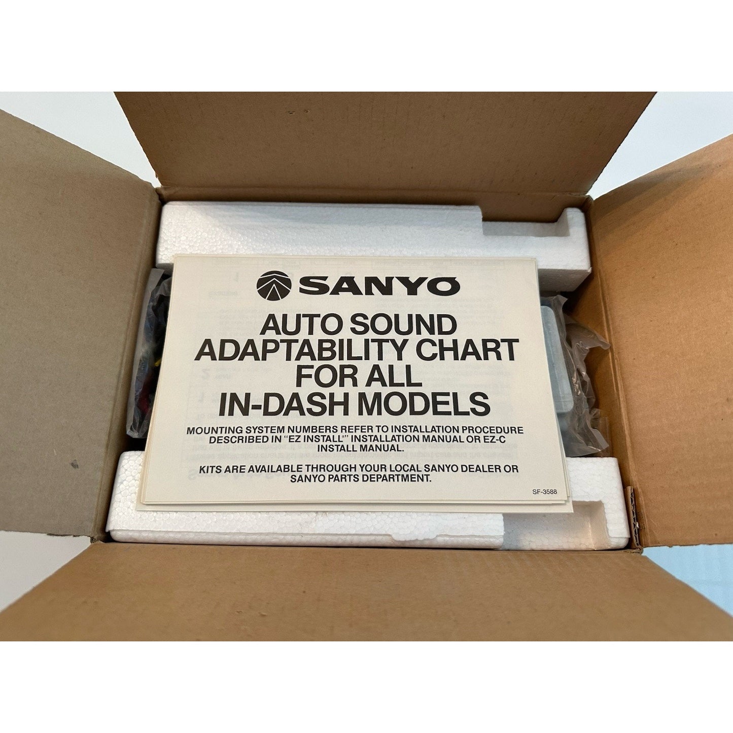 VINTAGE *NEW* Sanyo FT-C45 Indash Mini AM/FM Cassette Car Stereo 44mm chas Japan