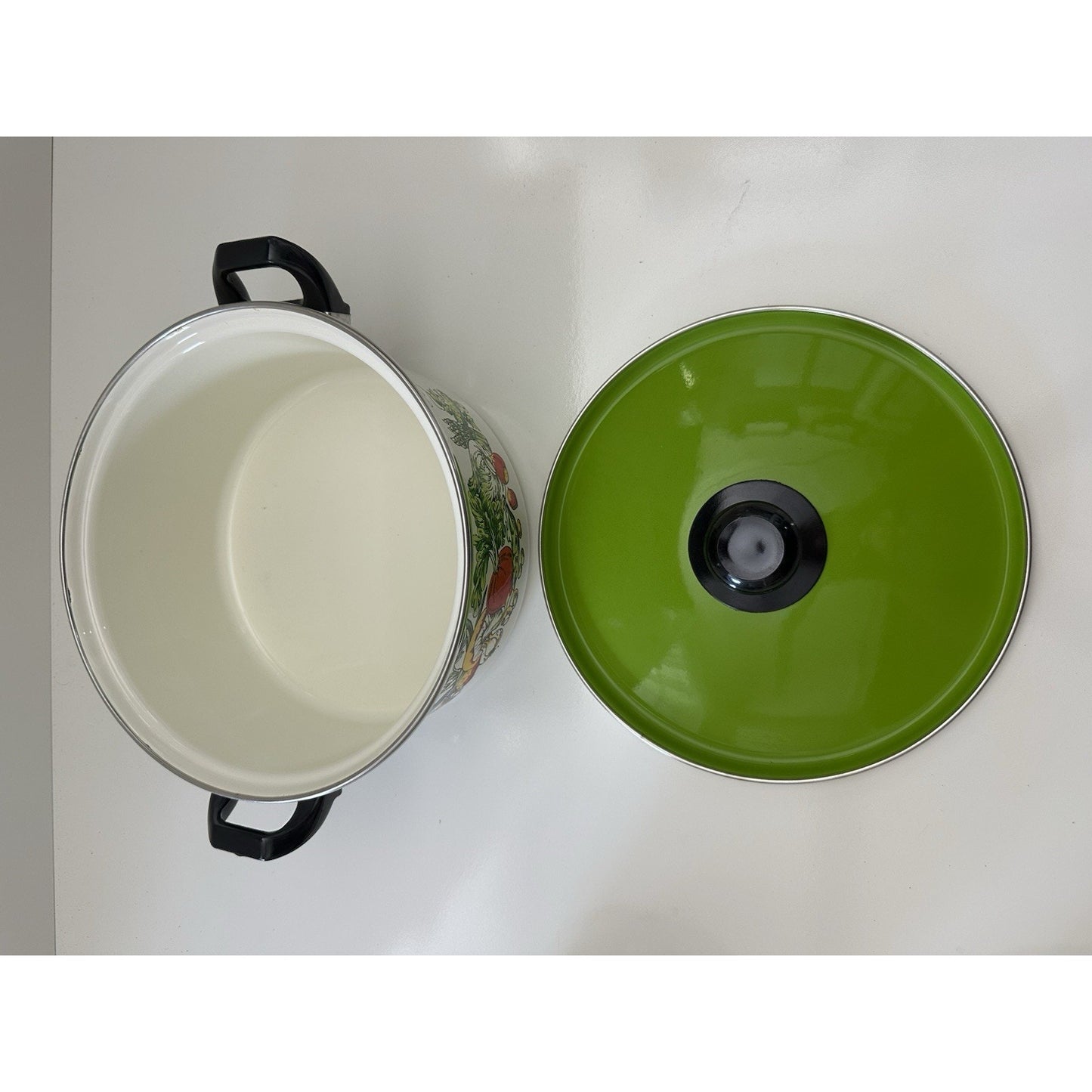 VINTAGE *NEW* 1970's 7-piece Green Lid Pot Pan and Skillet Set - RARE | Movie