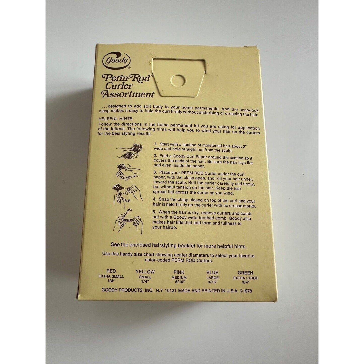 VINTAGE *NEW* Goody 28 X Perm Rod Hair Curlers xs/s/m Pack