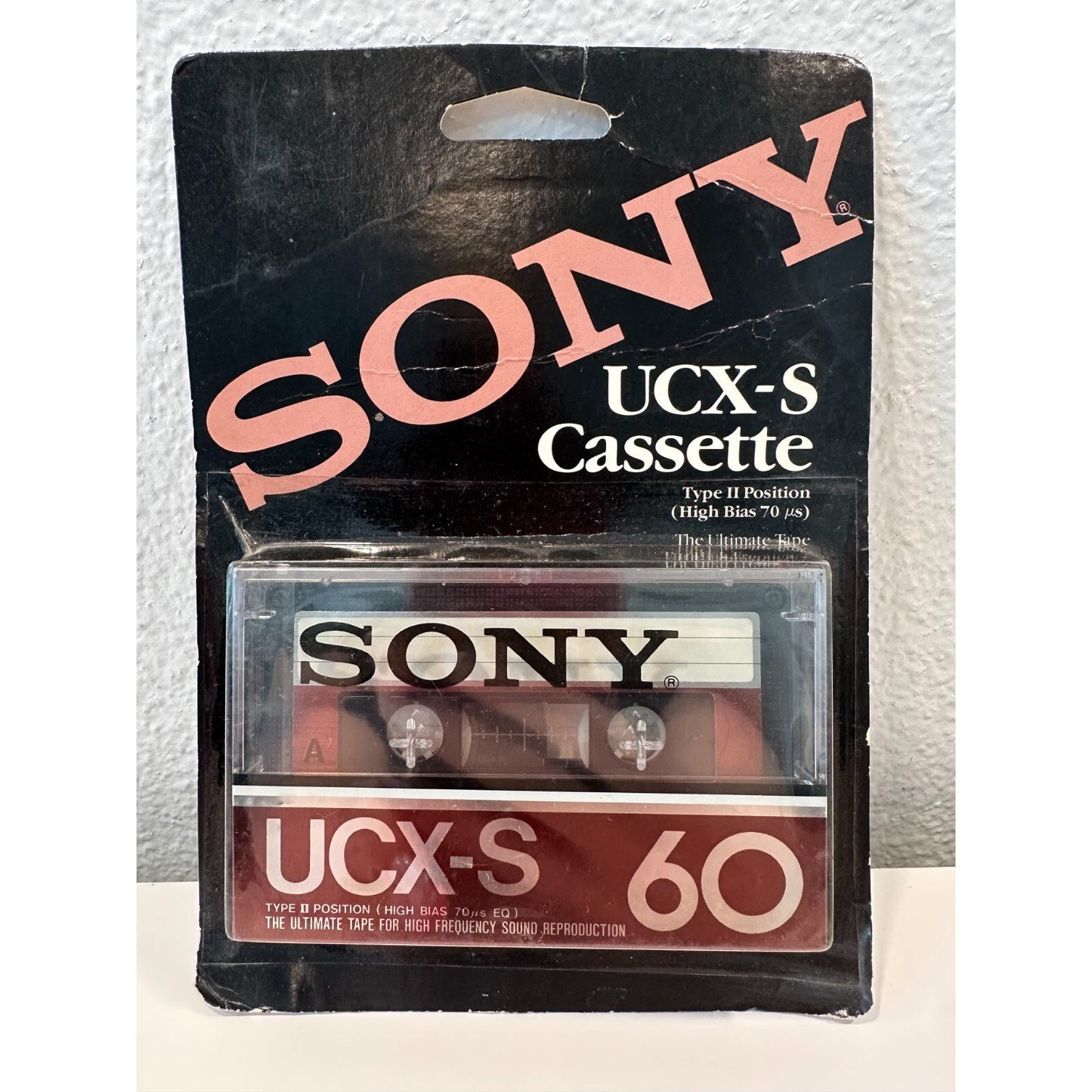 VINTAGE *NEW* Sony UCX-S 60 Type II Audio Cassette Tape on Card