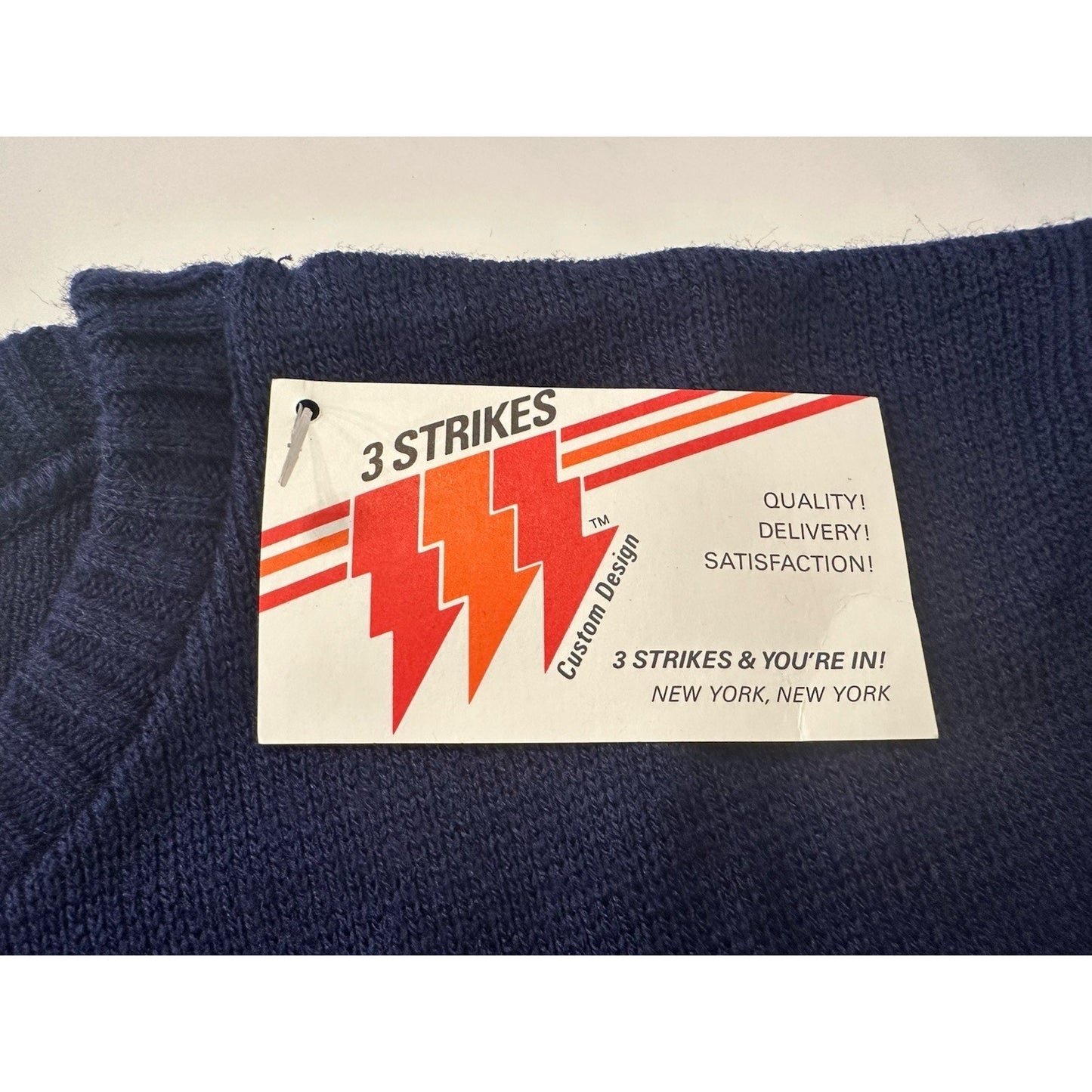 VINTAGE *NEW* Extremely Rare Navy Sony Tape Sweater w/Tags Size S