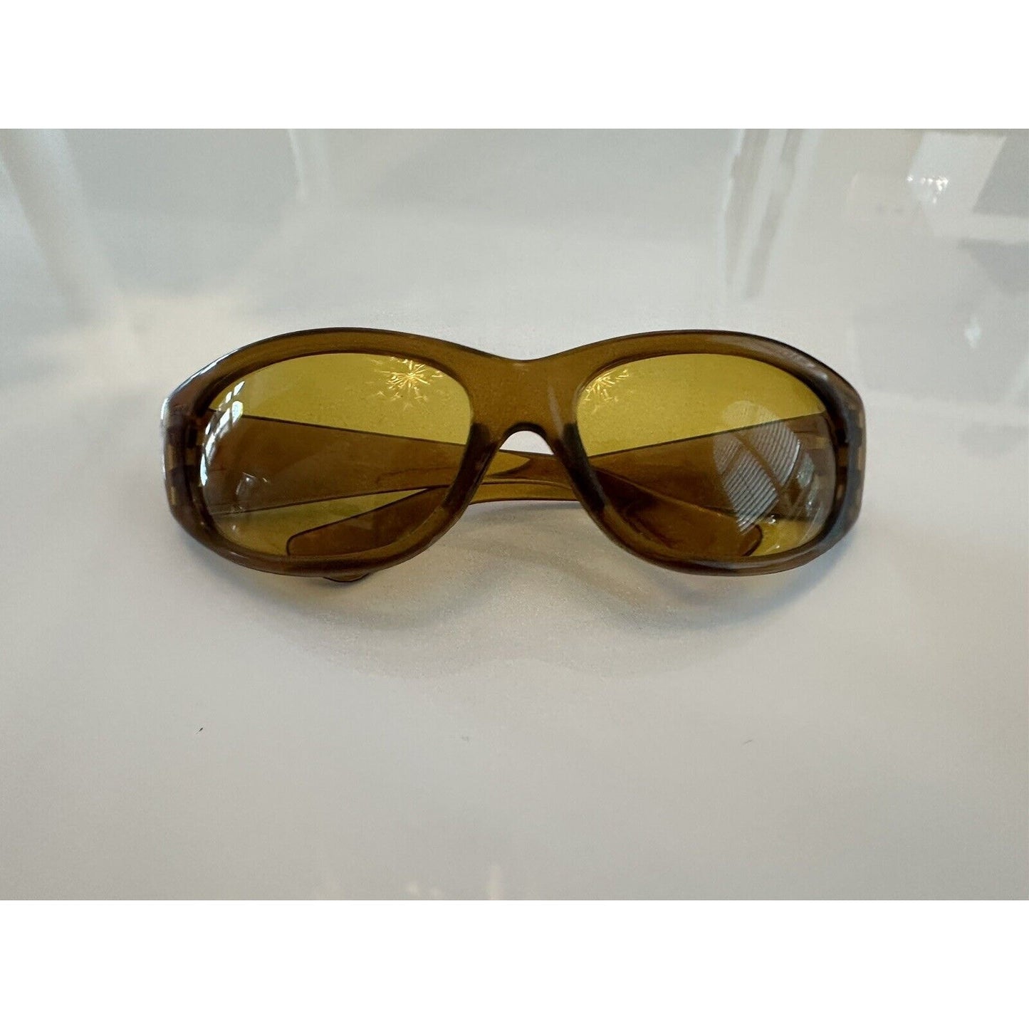 VINTAGE *NEW* Glam Unisex Sunglasses Brown/Black Set Oval Frames