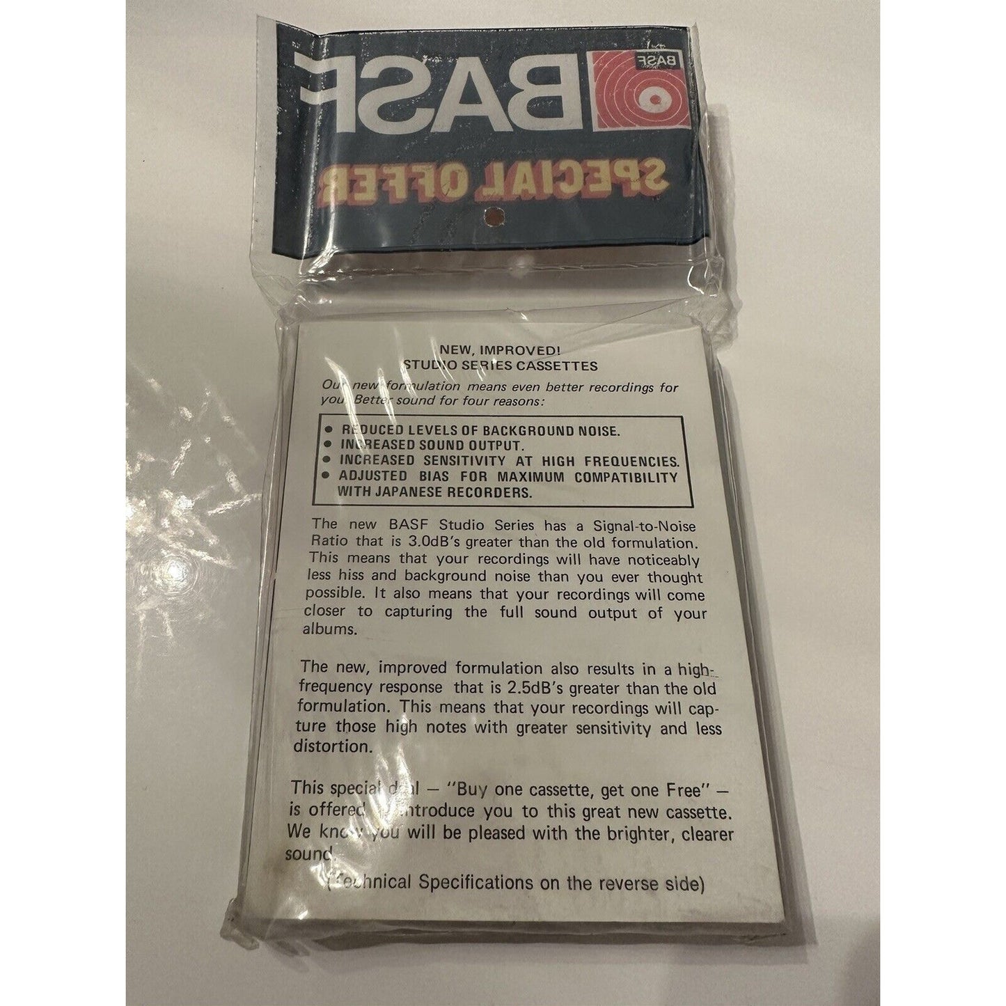 VINTAGE *NEW* 1978 BASF Studio Series Cassette Tapes 90 Min Sealed