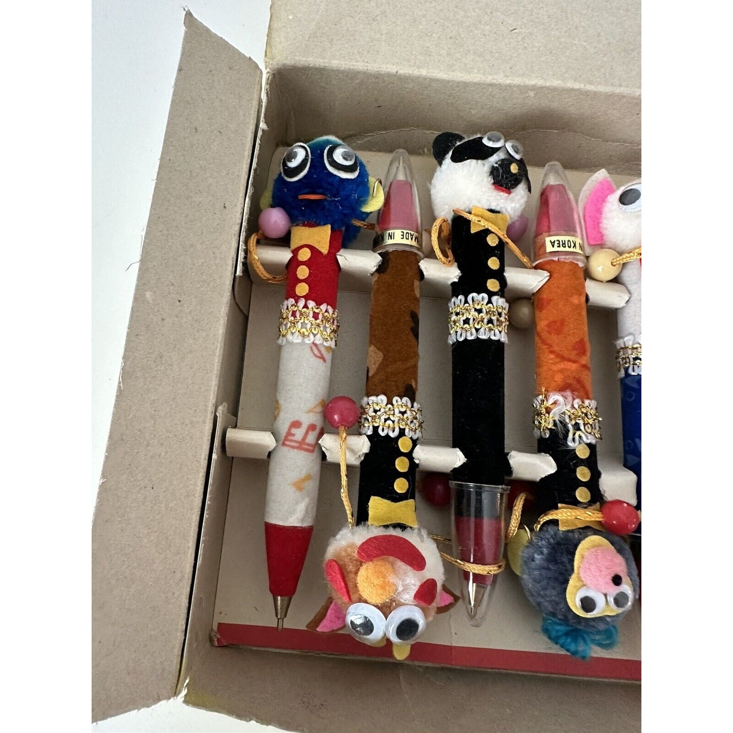 VINTAGE *NEW* Happy Doll Fun 12 Pen Set/Handcrafted