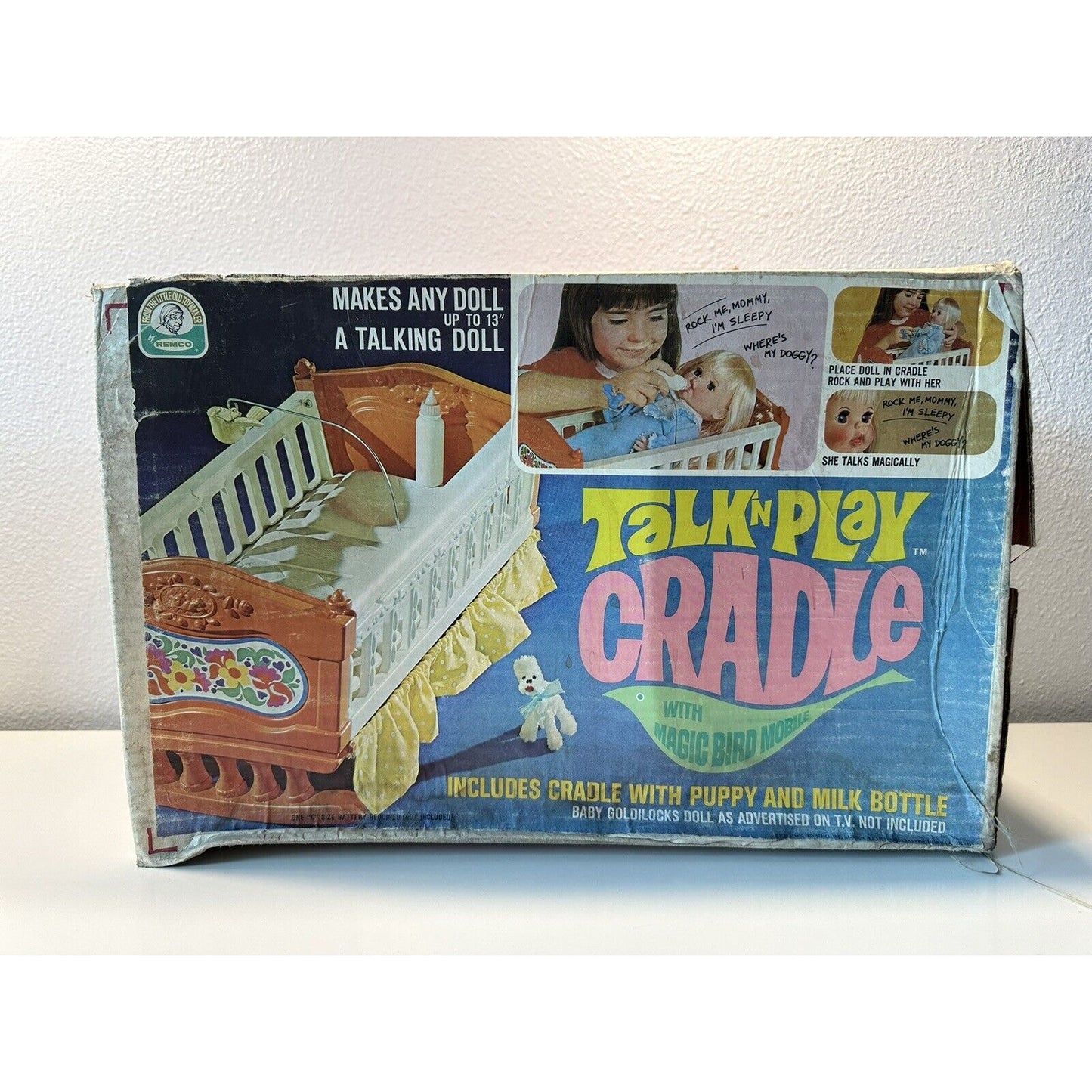 VINTAGE *NEW* 1970's Remco Baby Goldilocks' Talk and Play Cradle Movie Prop