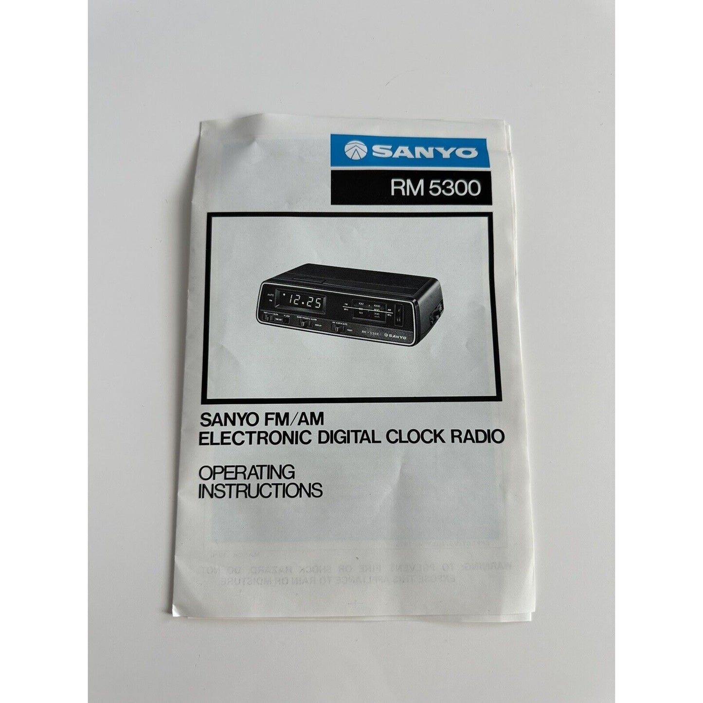 VINTAGE *NEW* Sanyo RM 5300 Walnut LED Alarm Clock Radio instructions Manual
