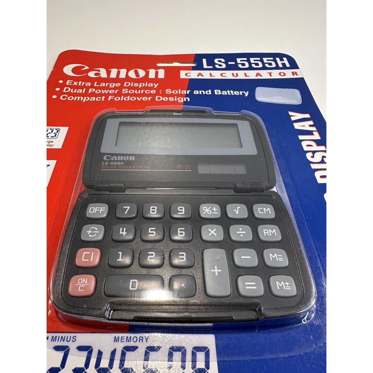 VINTAGE *NEW* Canon LS555H Handheld Foldable Pocket Calculator 8-Digit