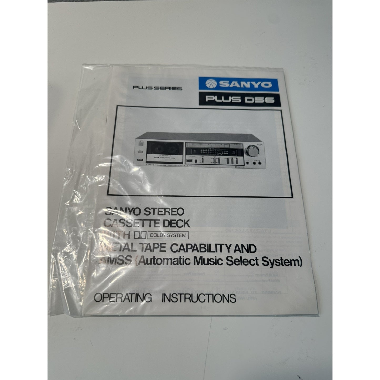 VINTAGE *NEW* Sanyo Plus D56 Stereo Cassette Deck led