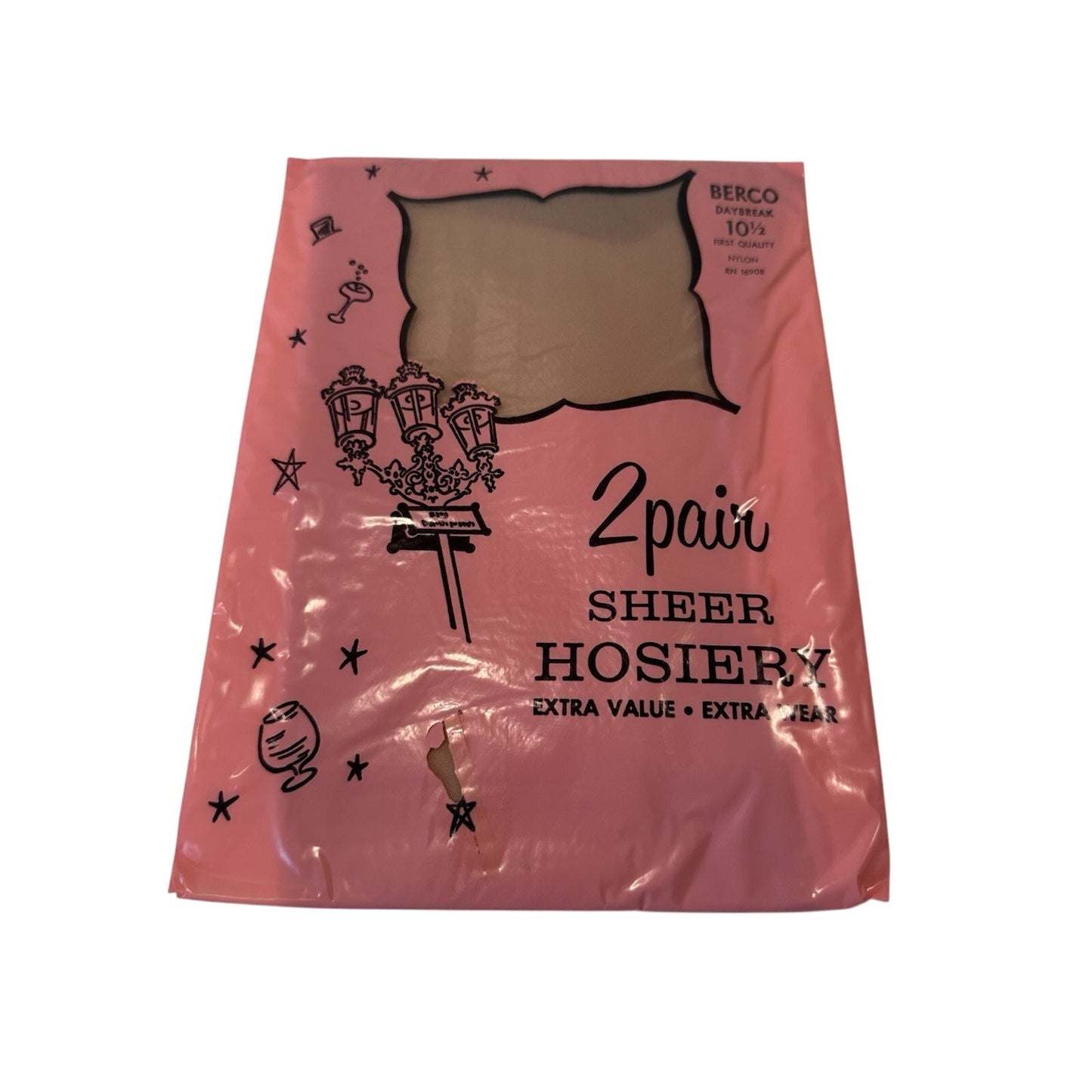 VINTAGE *NEW* Berco Hosiery-Seamless-Daybreak-Sz 10.5M-2 X 2-Pair/Pack
