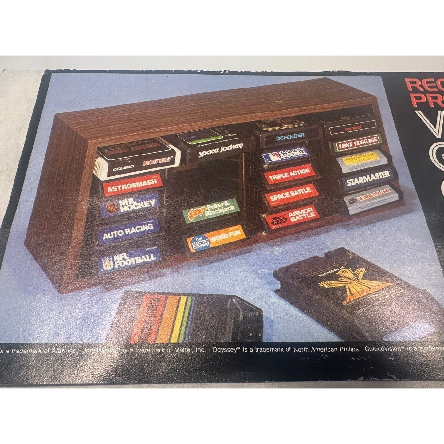 VINTAGE *NEW* 1980's Recreational Products 20-Cartridge Video Game Holder for Atari/Intellivision/Coleco