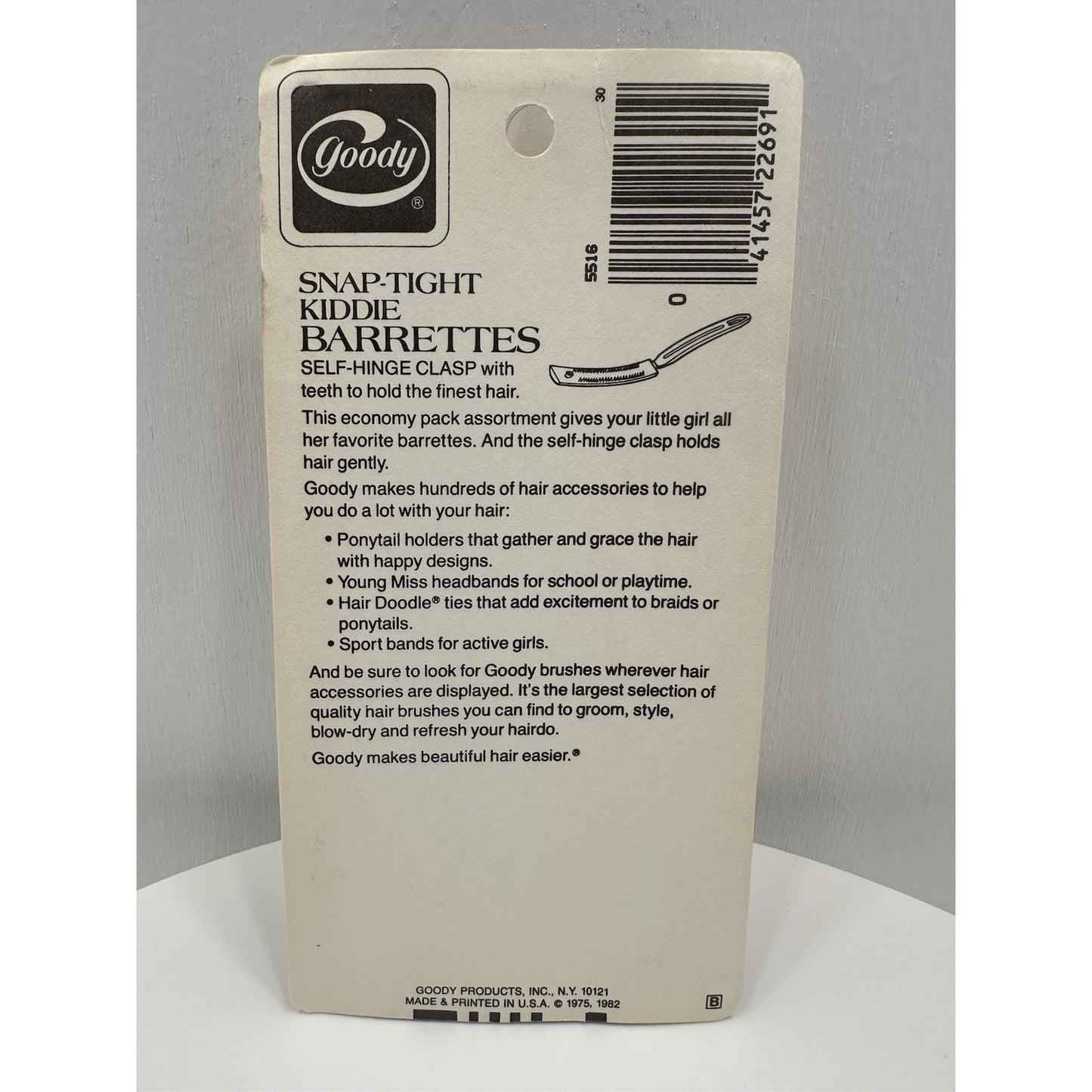 VINTAGE *NEW* 1980's Goody 5516 Plastic Snap-Tight 20 Kiddie Barrettes
