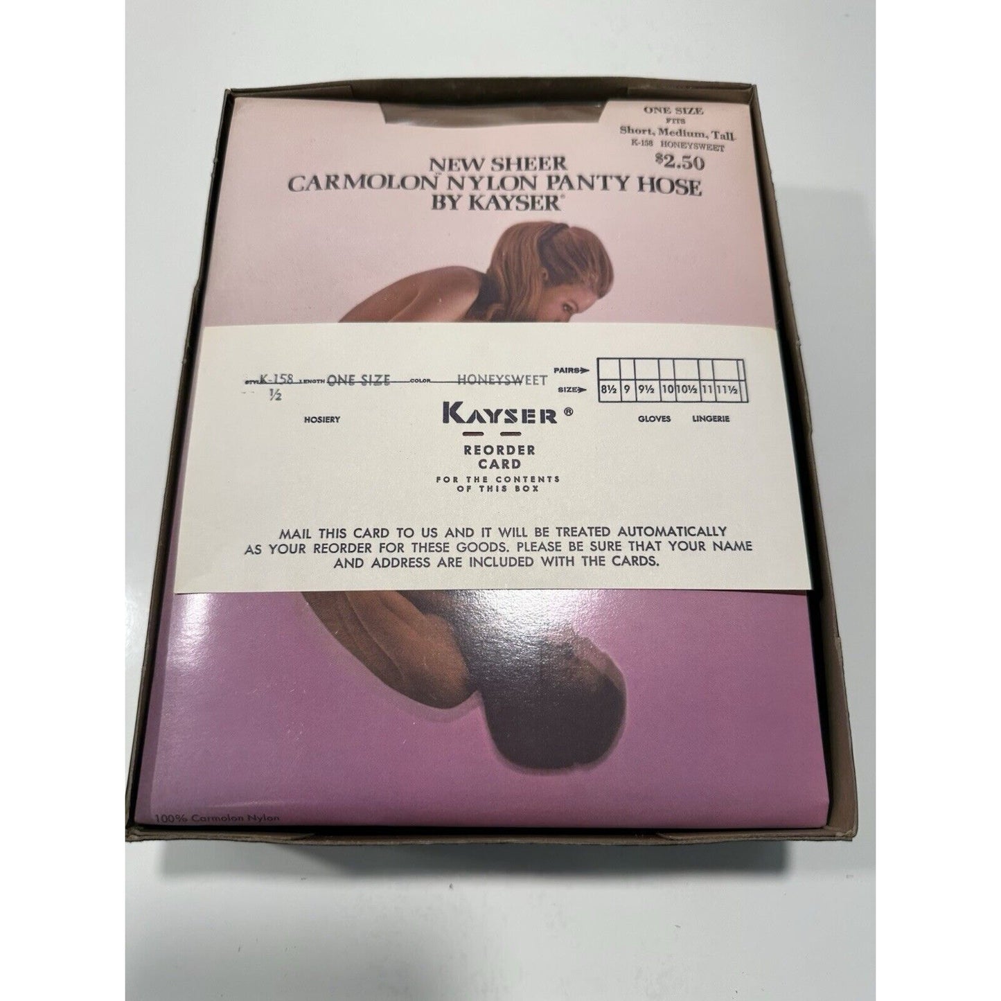VINTAGE *NEW* 1950's Kayser Hosiery/Pantyhose-Sheer-Honeysweet-6pair-One Size