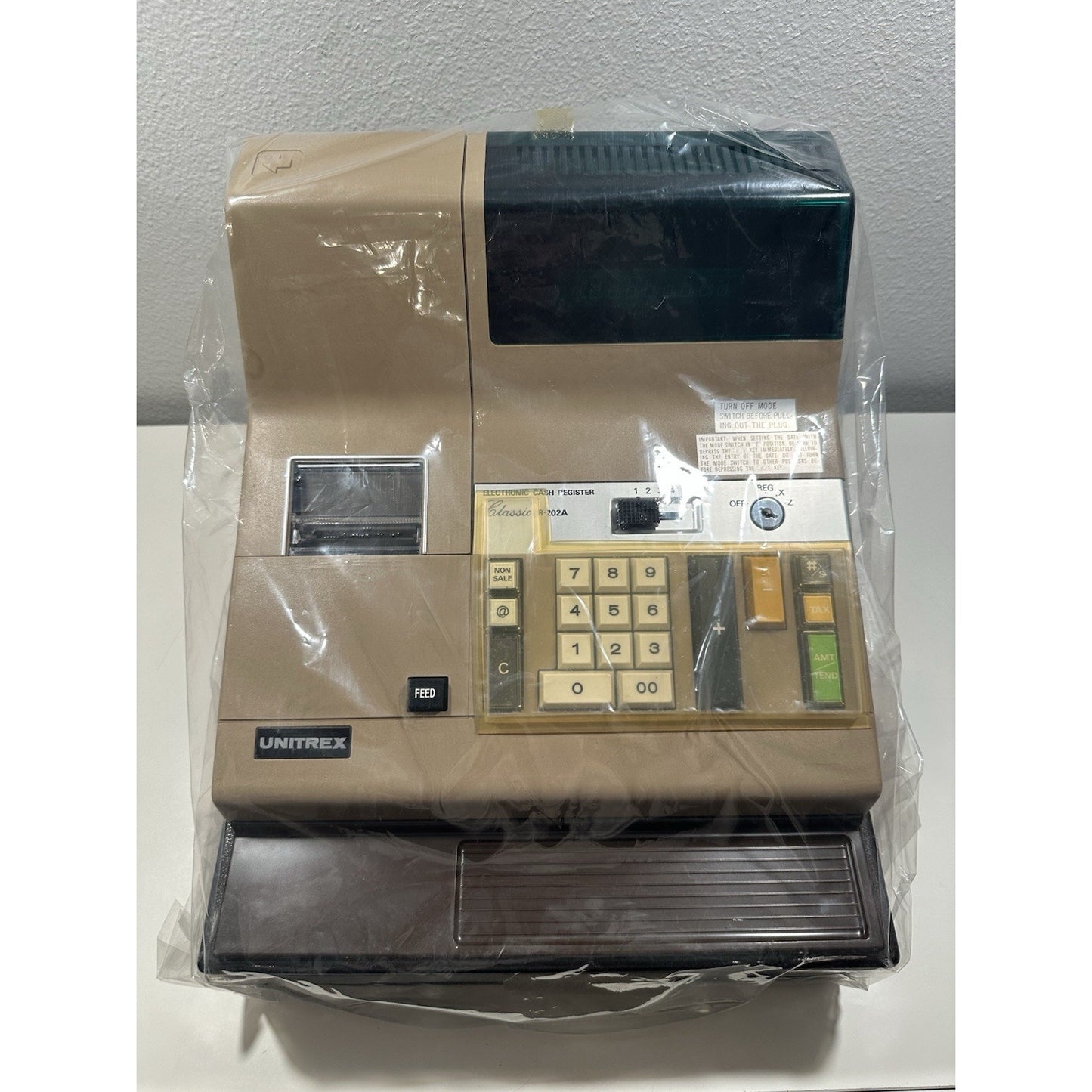 VINTAGE *NEW* Unitrex #R-202A Electronic Cash Register