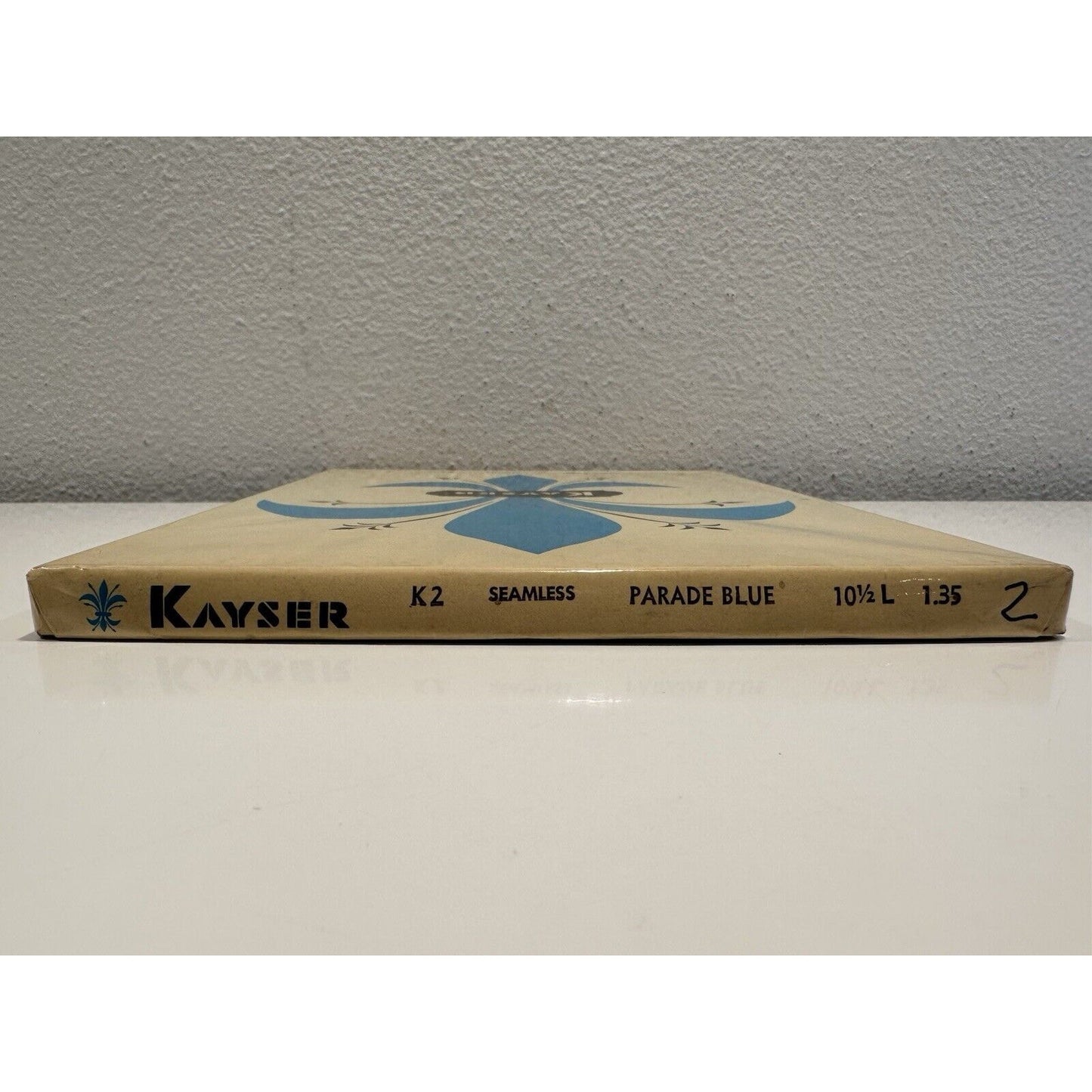 VINTAGE *NEW* Kayser Hosiery-Seamless-Parade Blue Sz10.5L X 2 Pair