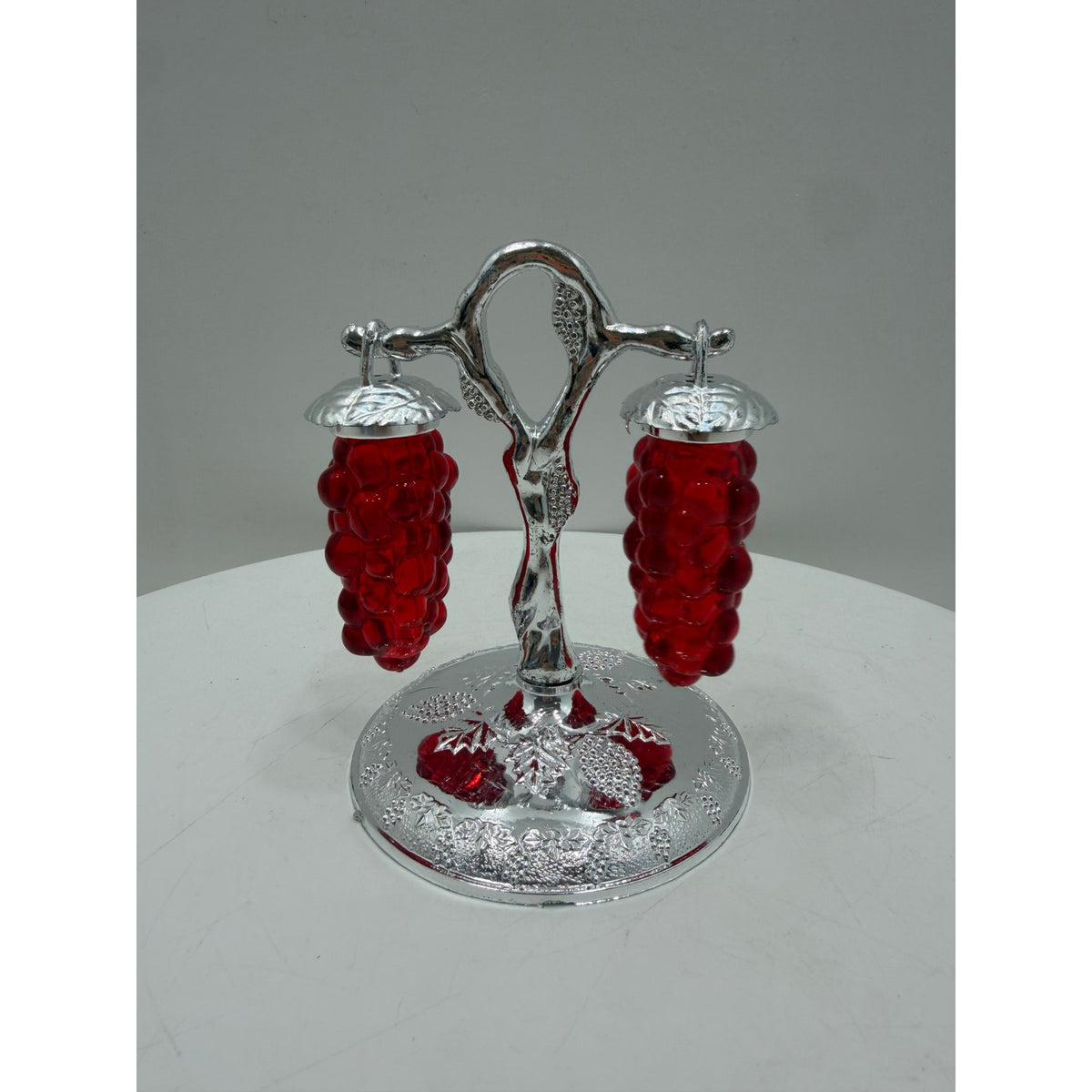 VINTAGE *NEW* 1960's Red Grape Shape Salt and Pepper Set