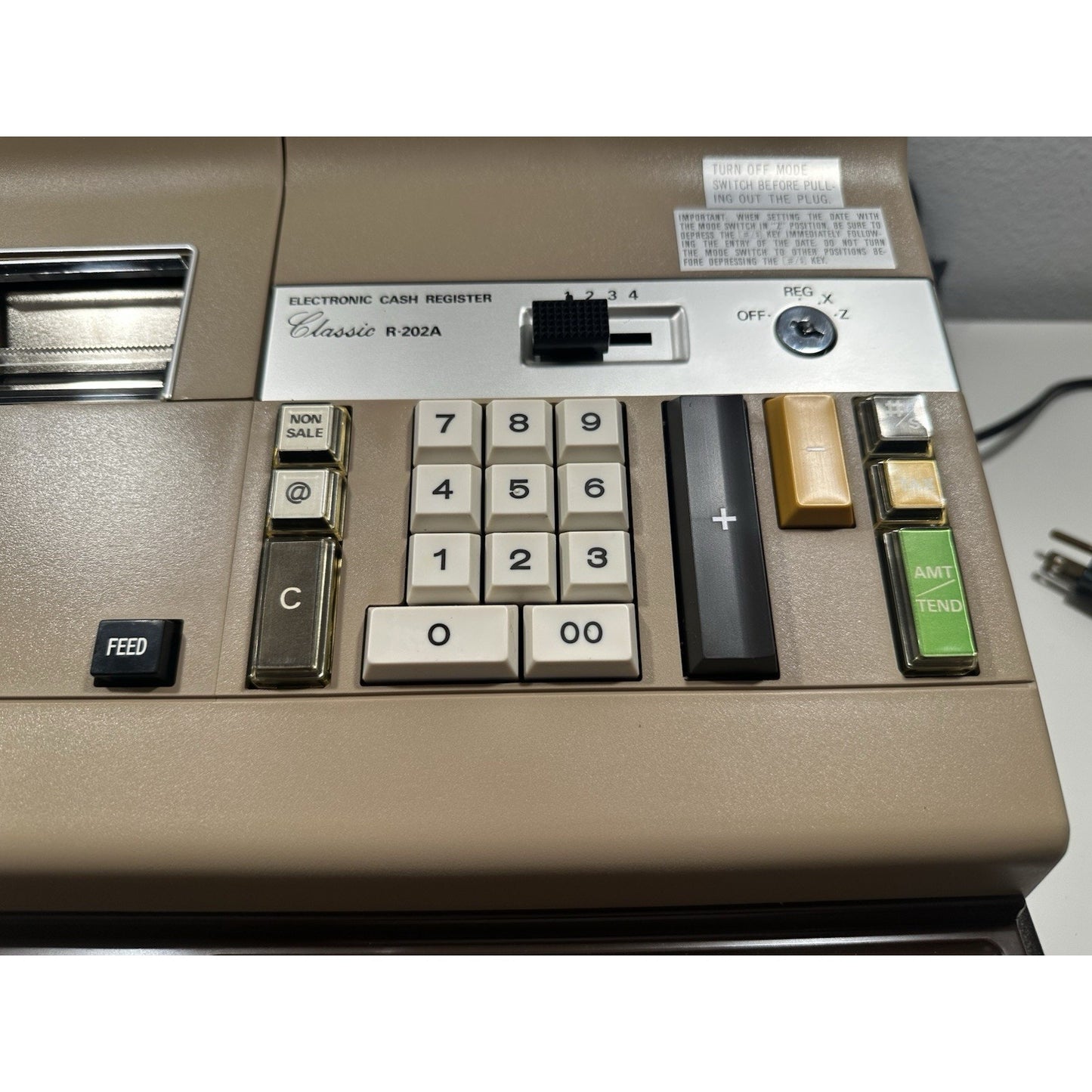 VINTAGE *NEW* Unitrex #R-202A Electronic Cash Register