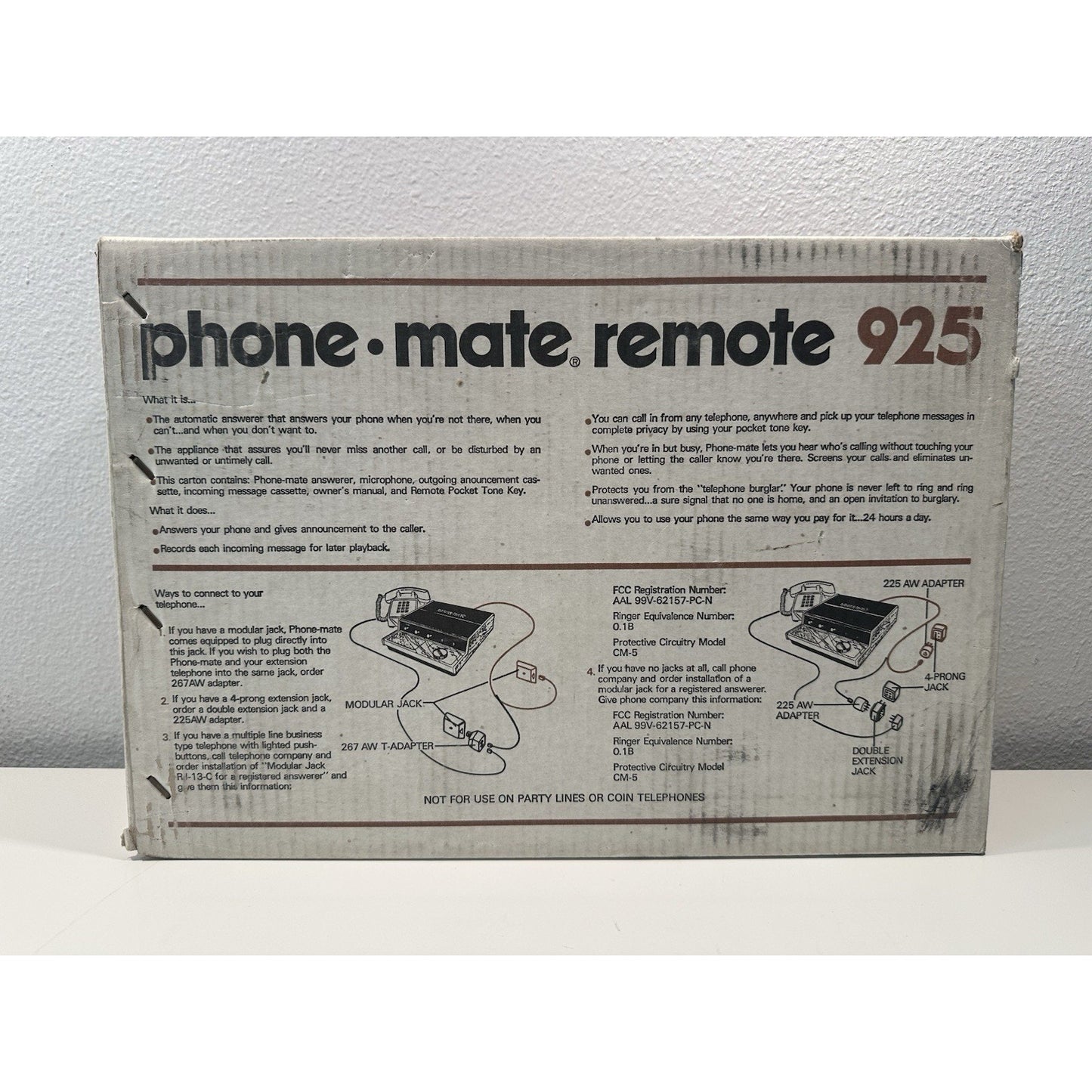 VINTAGE *NEW* 1980's Phone-mate Remote 925 Auto Telephone Answer Machine