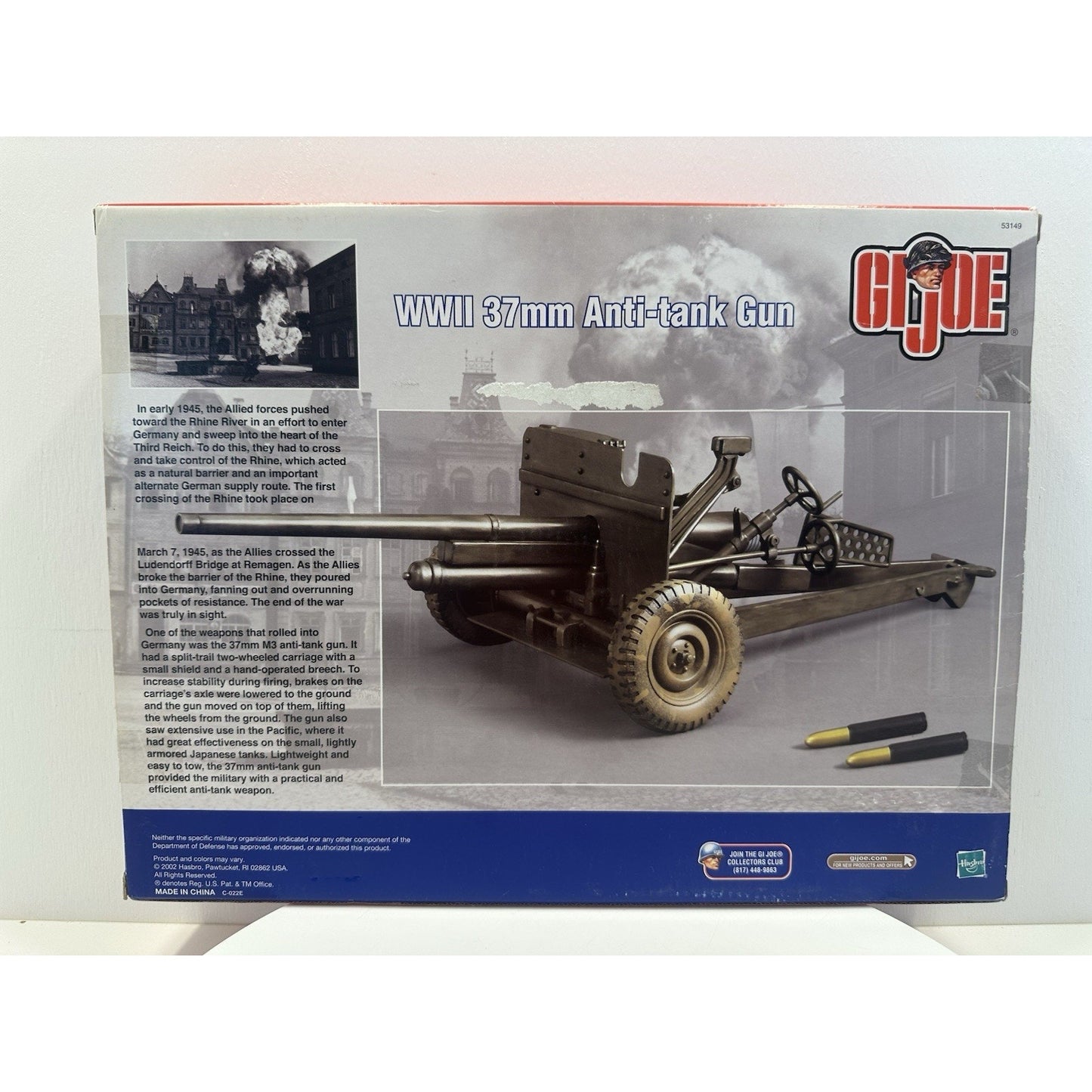 VINTAGE *NEW* 2002 GI Joe WWII 37MM Anti-Tank Gun Set Hasbro SEALED