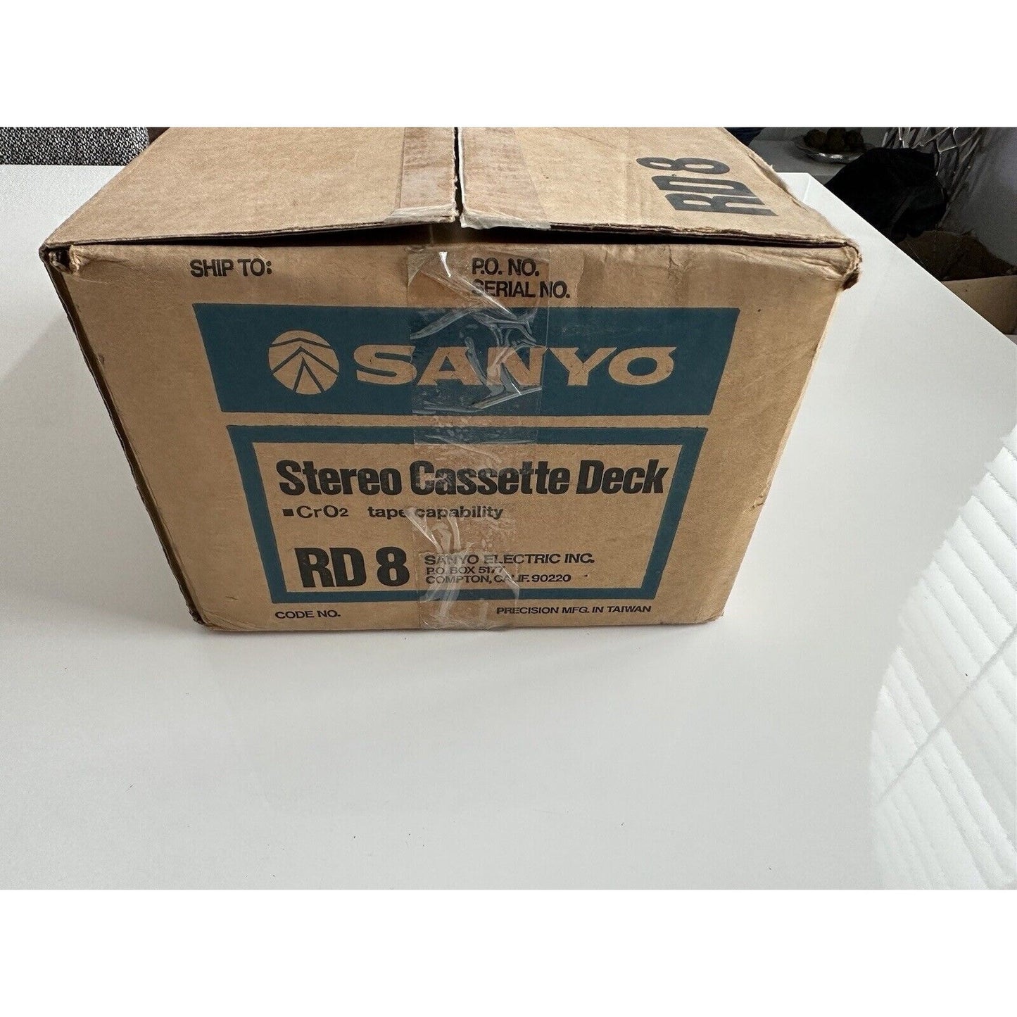 VINTAGE *NEW* Sanyo Model RD-8 Simulated Wood Stereo Cassette Deck