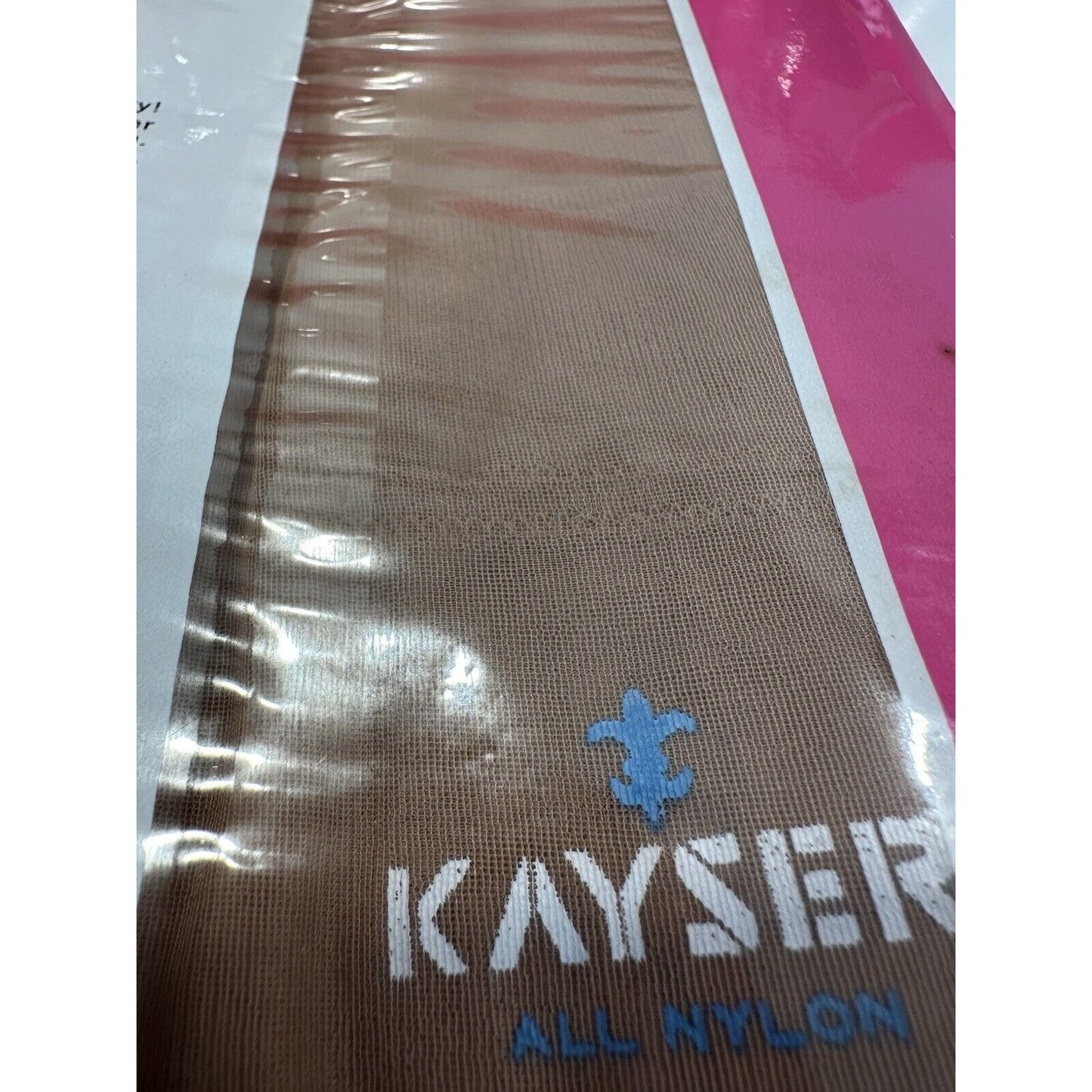 VINTAGE *NEW* 1950's Kayser Hosiery Seamless Mesh-Clear Beige Sz9.5X6