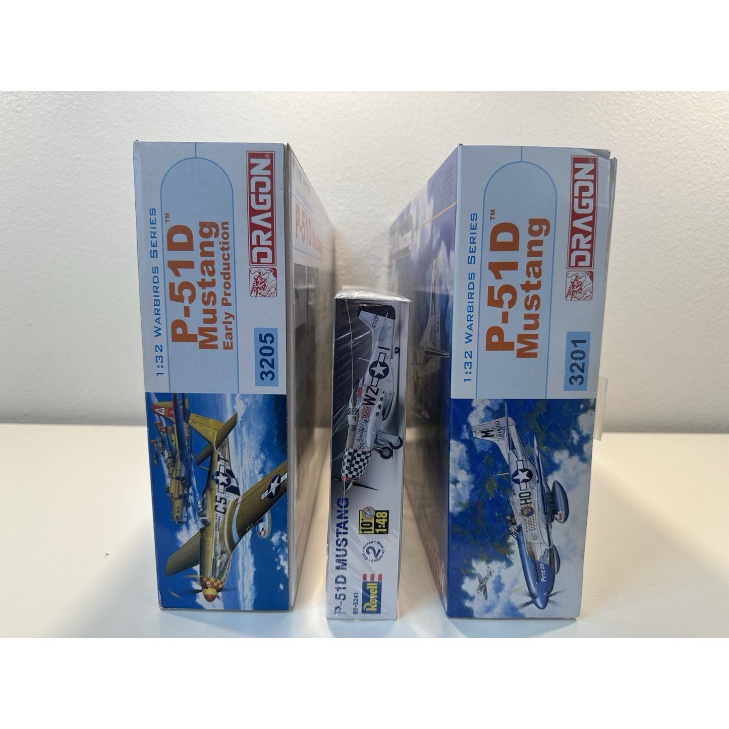VINTAGE *NEW* Dragon/Revell 1:32 Warbirds Series Mustangs #3201, 3205, 85-5241 P-51D x3