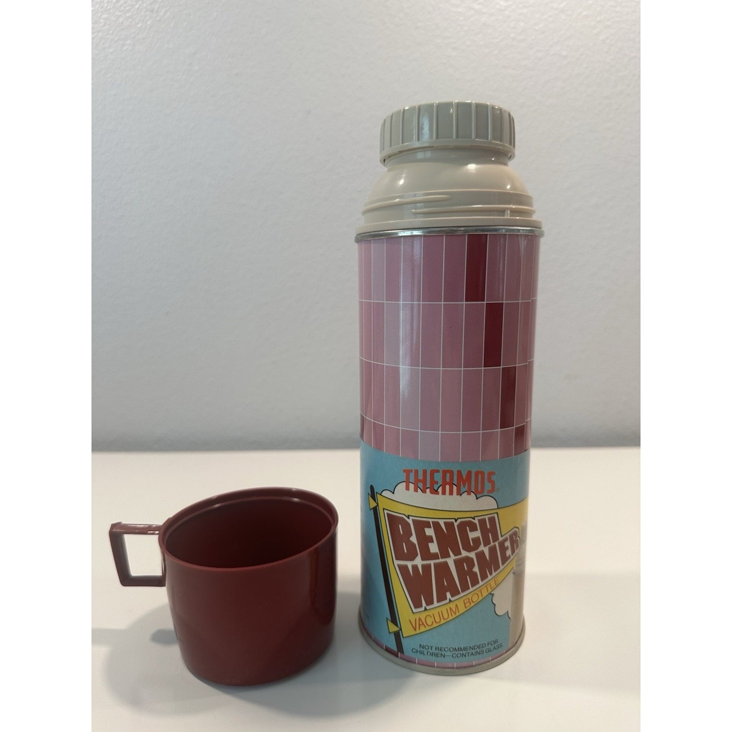 VINTAGE *NEW* 1970's Red Bench Warmer Thermos #2210 Vacuum Bottle 14.4oz