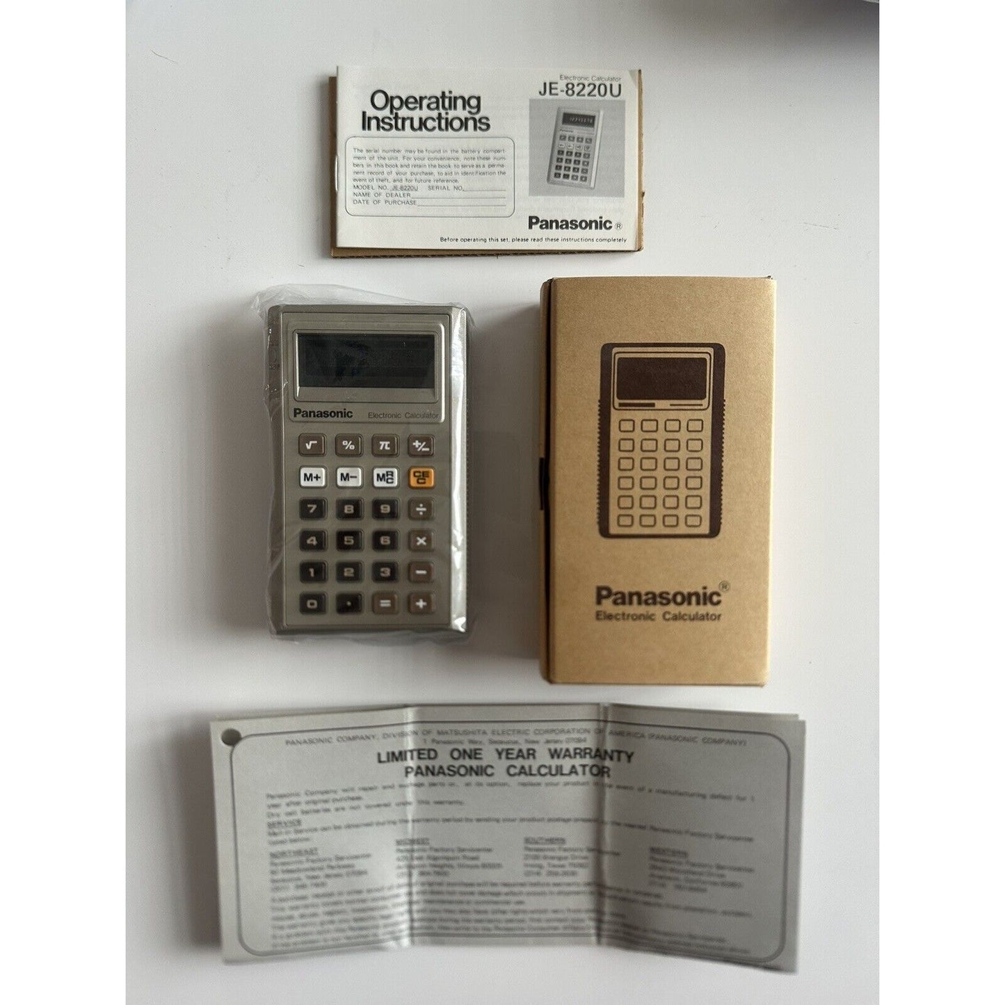 VINTAGE *NEW* Panasonic JE-8220U Pocket Handheld Electronic Calculator