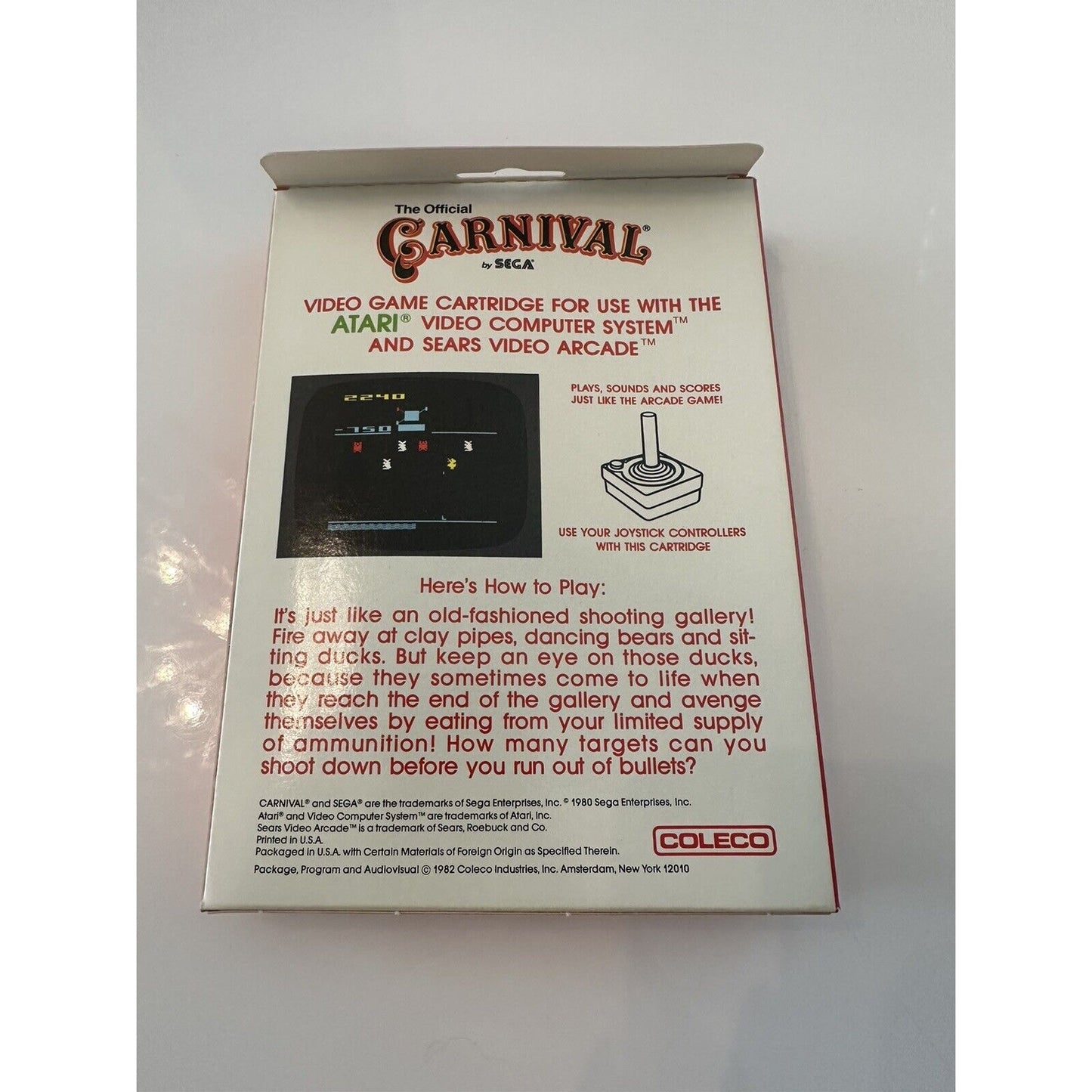 VINTAGE *NEW* Carnival (SEGA) for ATARI 2600 Sealed