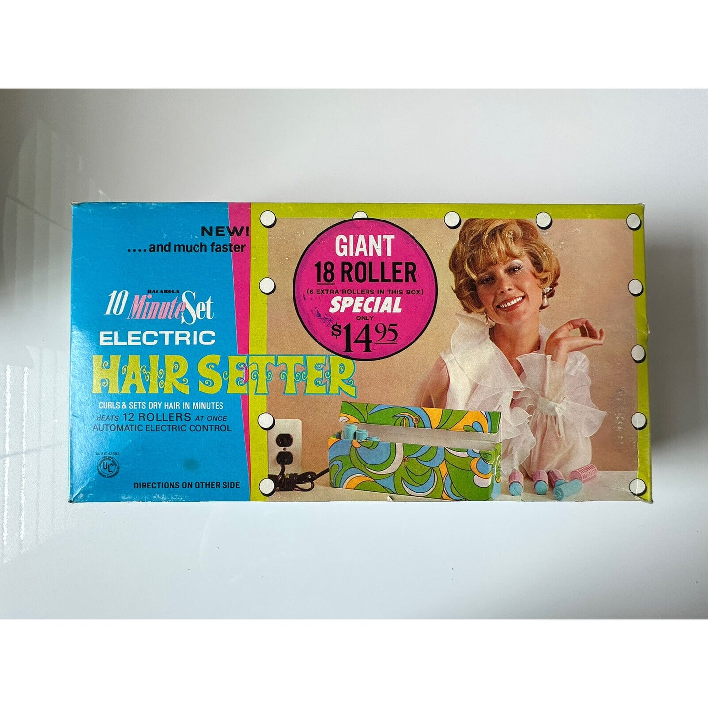 VINTAGE *NEW* Bacarola 10-min Electric Set of 18 Roller Hair Setters