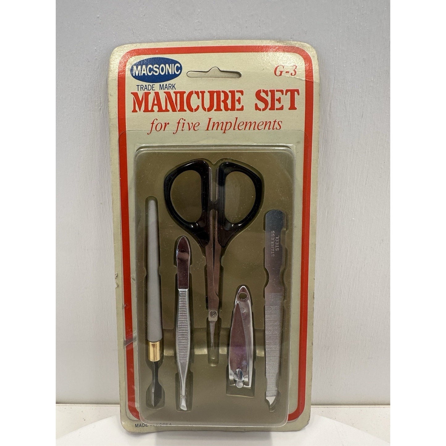 VINTAGE *NEW* 1970's Macsonic 5-Tool Manicure Set