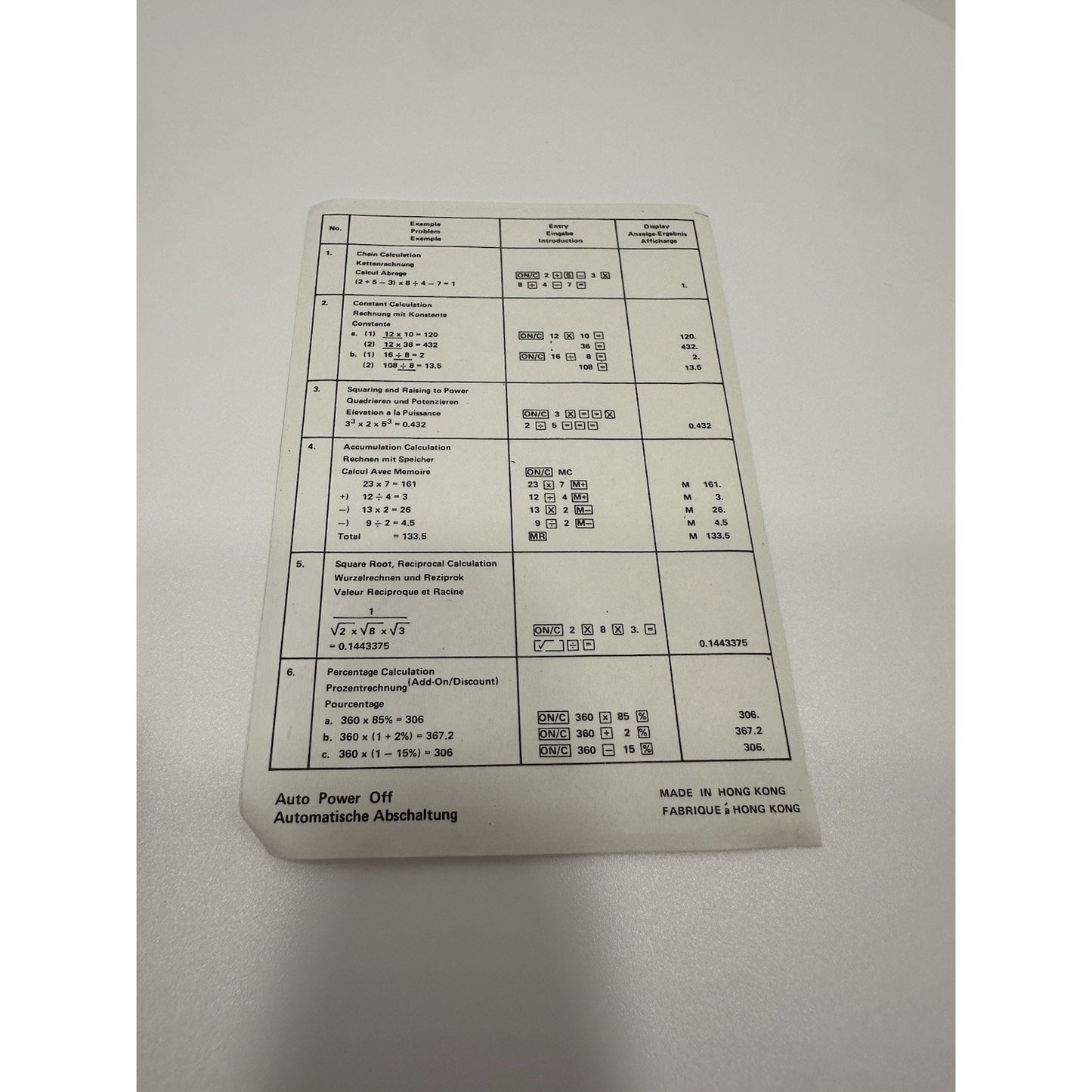 VINTAGE *NEW* 1970's Slim Card Solar Cell Rechargeable Electronic Calculator