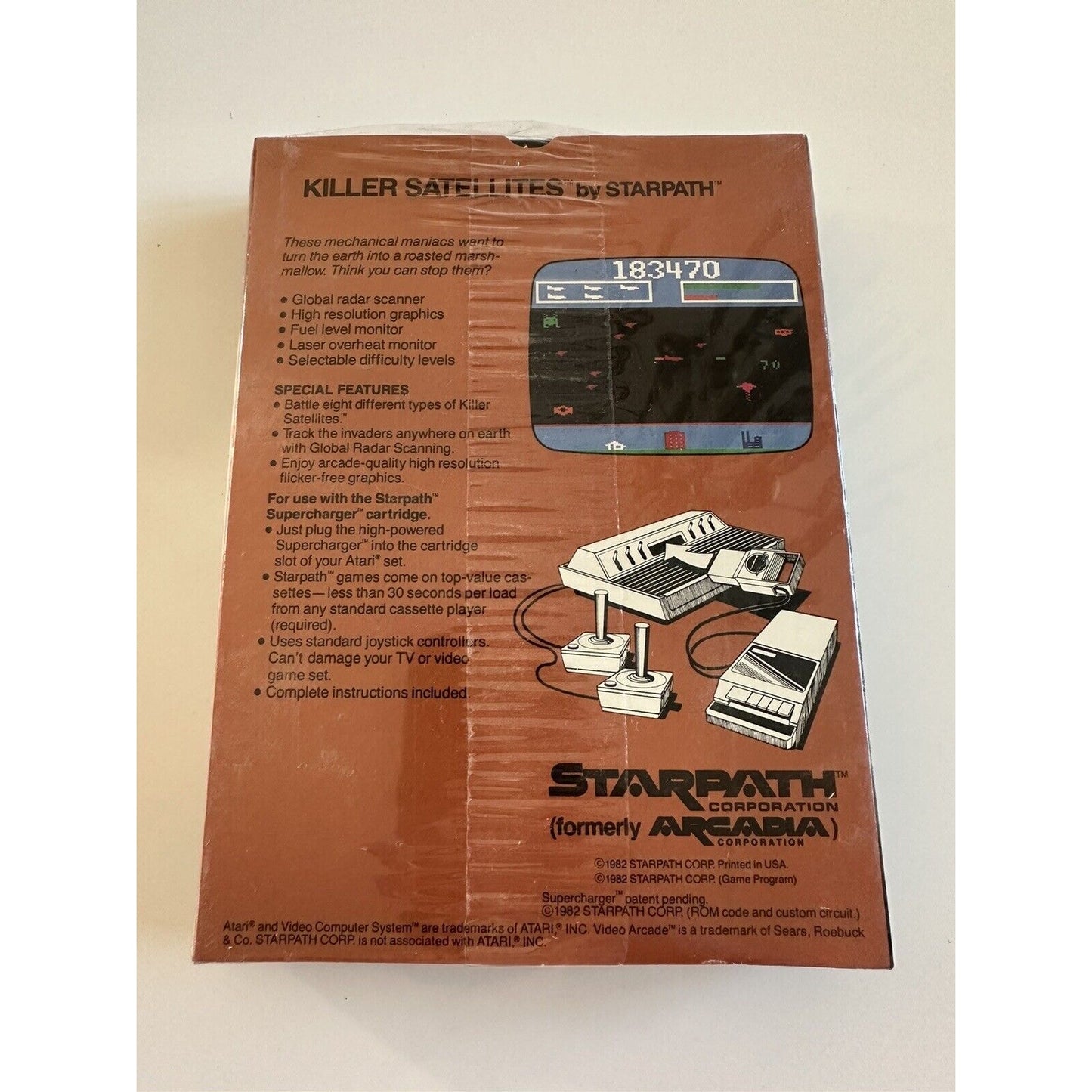 VINTAGE *NEW* Killer Satellites Atari/Sears SuperCharger Video Game