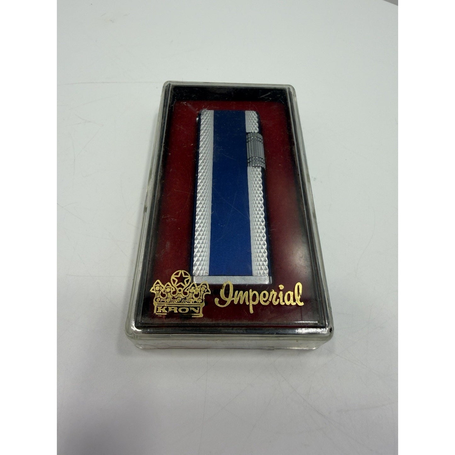 VINTAGE *NEW* 1950's Imperial Blue/Silver Super Lighter