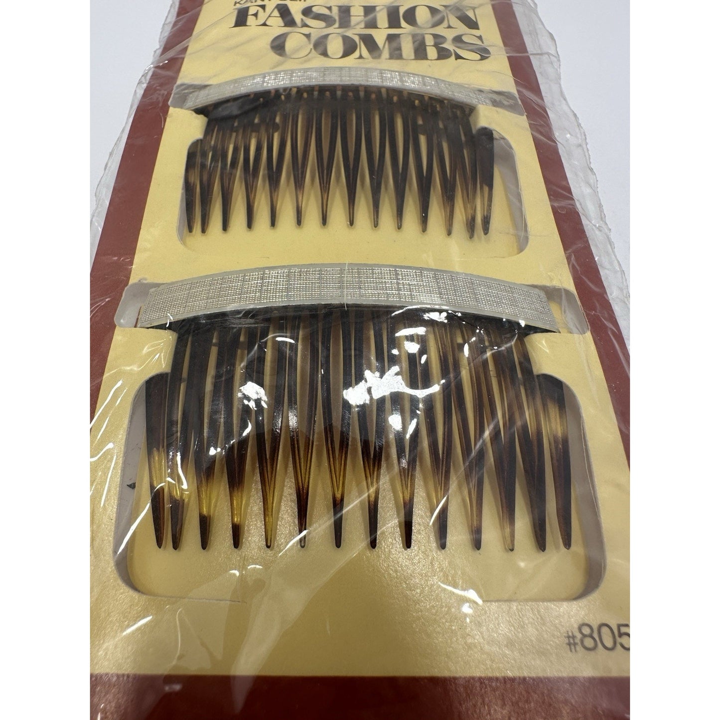 VINTAGE *NEW* 1975 Goody Kant-Slip Fashion Silver Comb Set of 2 | Movie