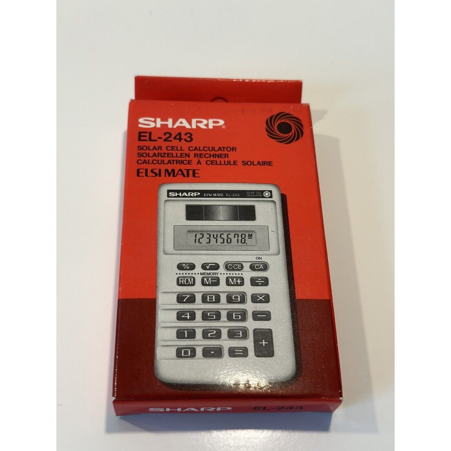 VINTAGE *NEW* Sharp Elsi Mate EL-243 Solar Calculator