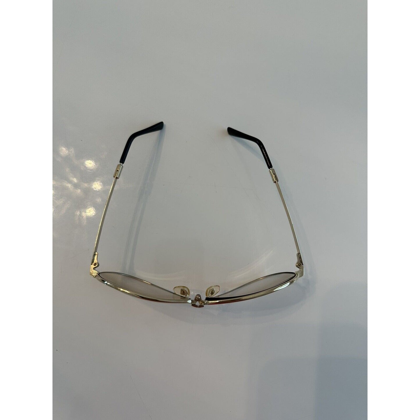 VINTAGE *NEW* 1980's Ferarri Foldable Aviator Sunglasses Gold Metal/Case